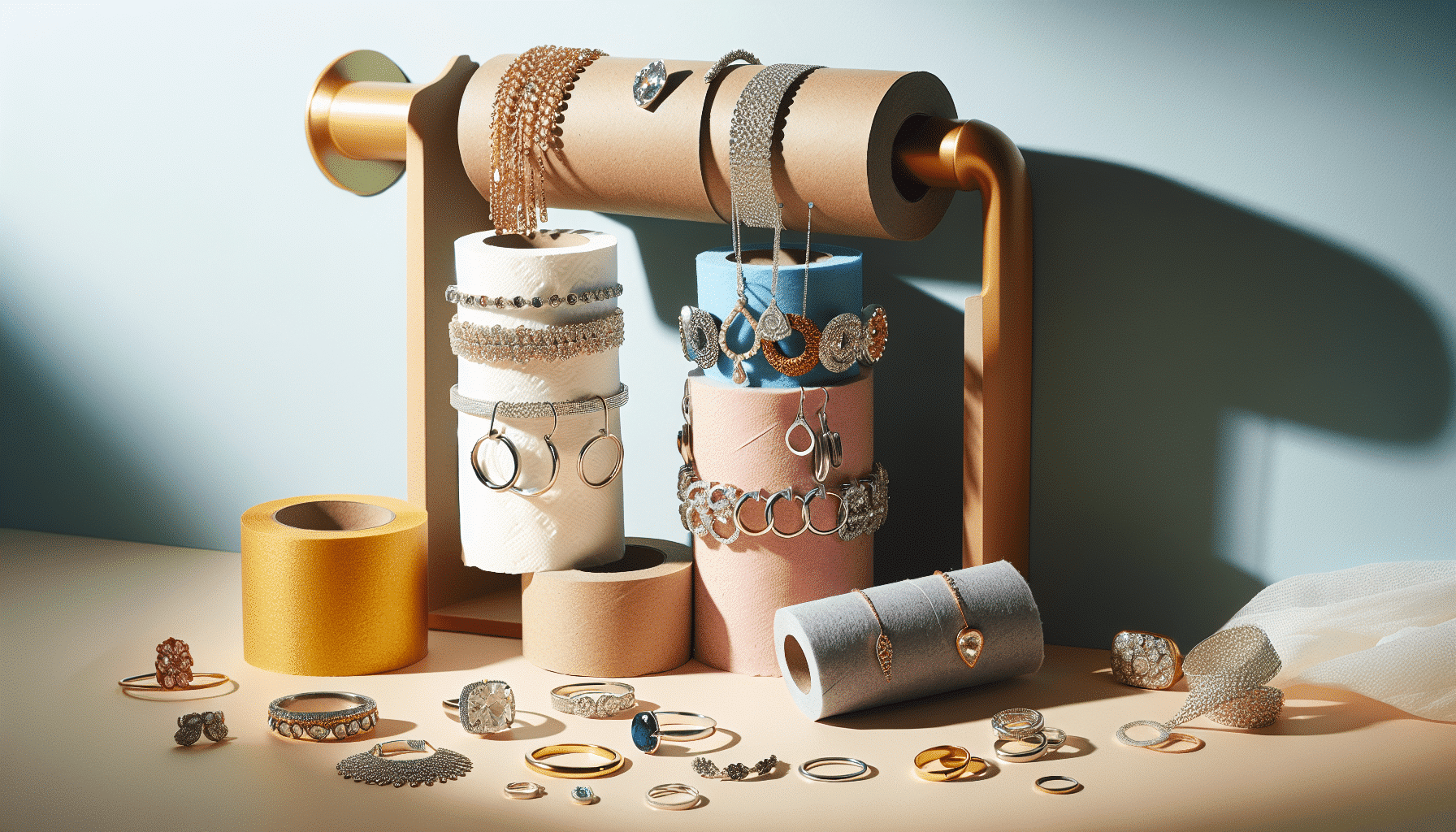 Transforma Un Rollo de Papel Higiénico en un Organizador de Joyas Ingenioso
