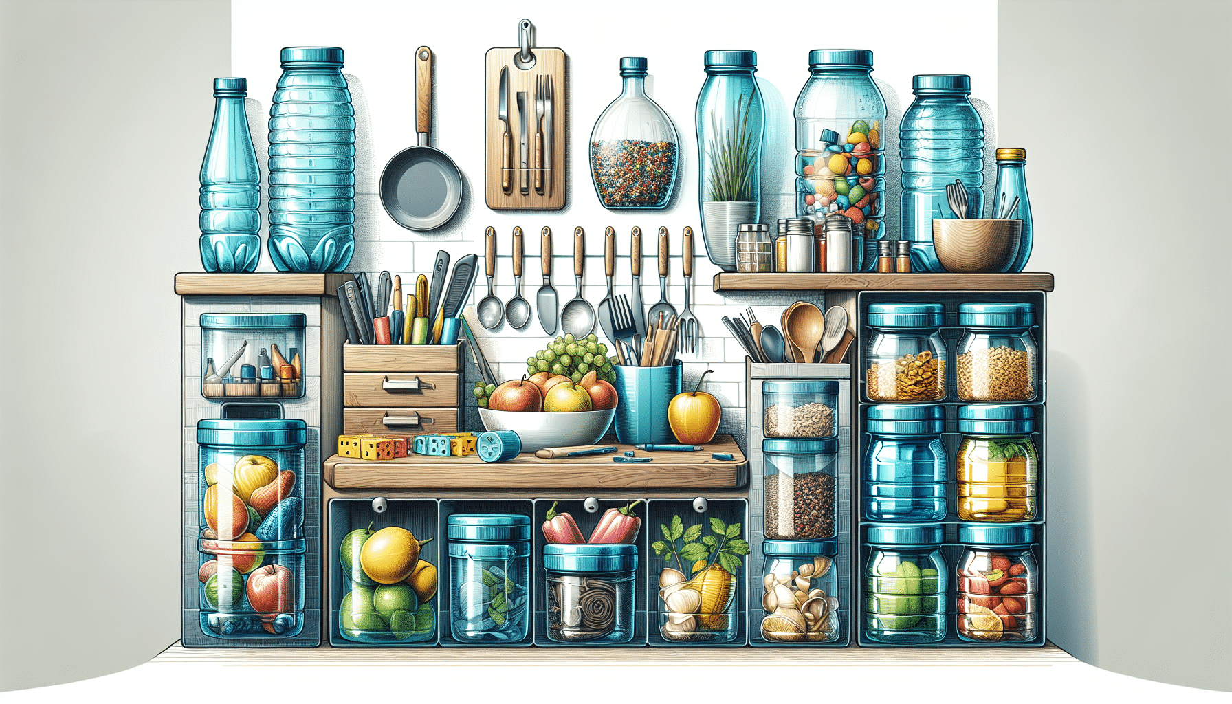 Transforma tu Cocina: Organización Eficaz con Botellas de Plástico Reutilizadas