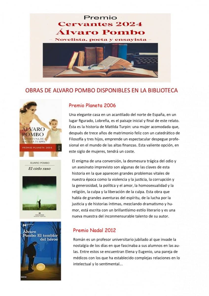 Álvaro Pombo recibe el Premio Cervantes 2024