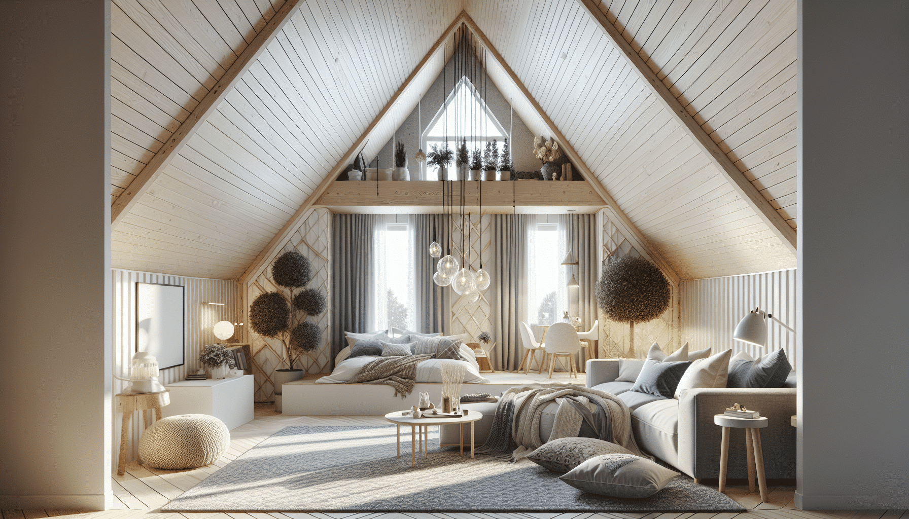 Ático Escandinavo: Elegancia y Luz en Espacios Abuhardillados
