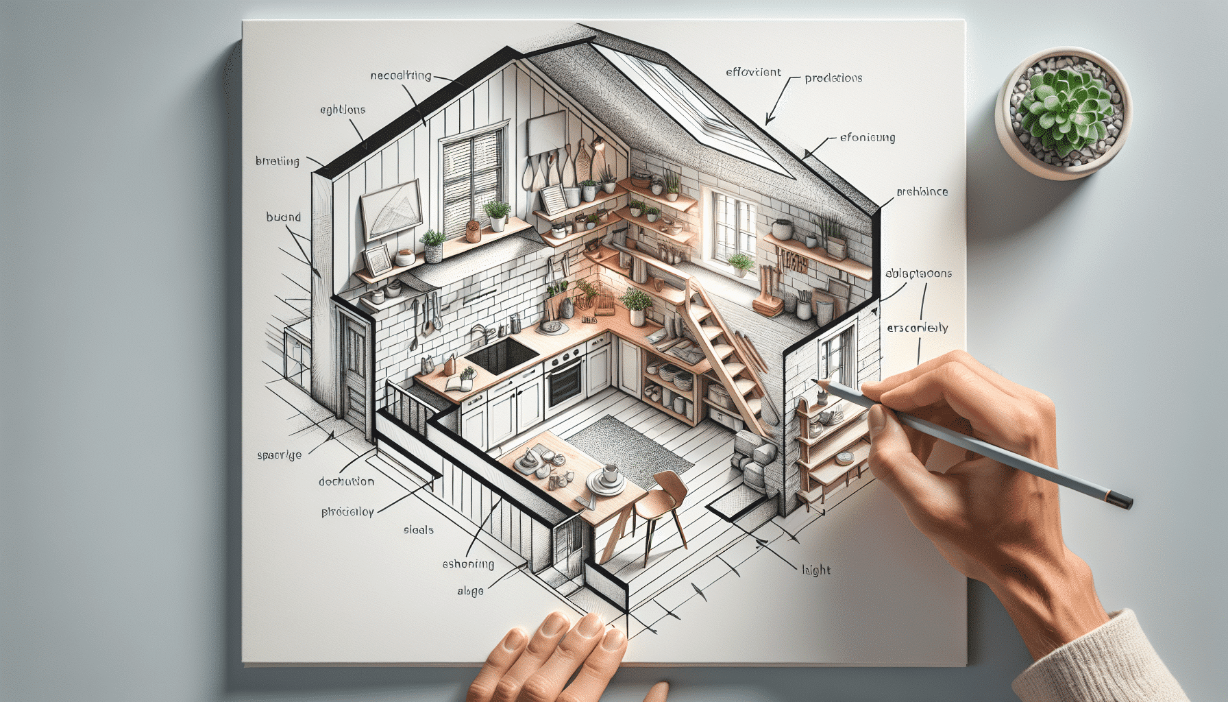Optimiza Espacio y Luz en Tu Ático con una Cocina Abierta