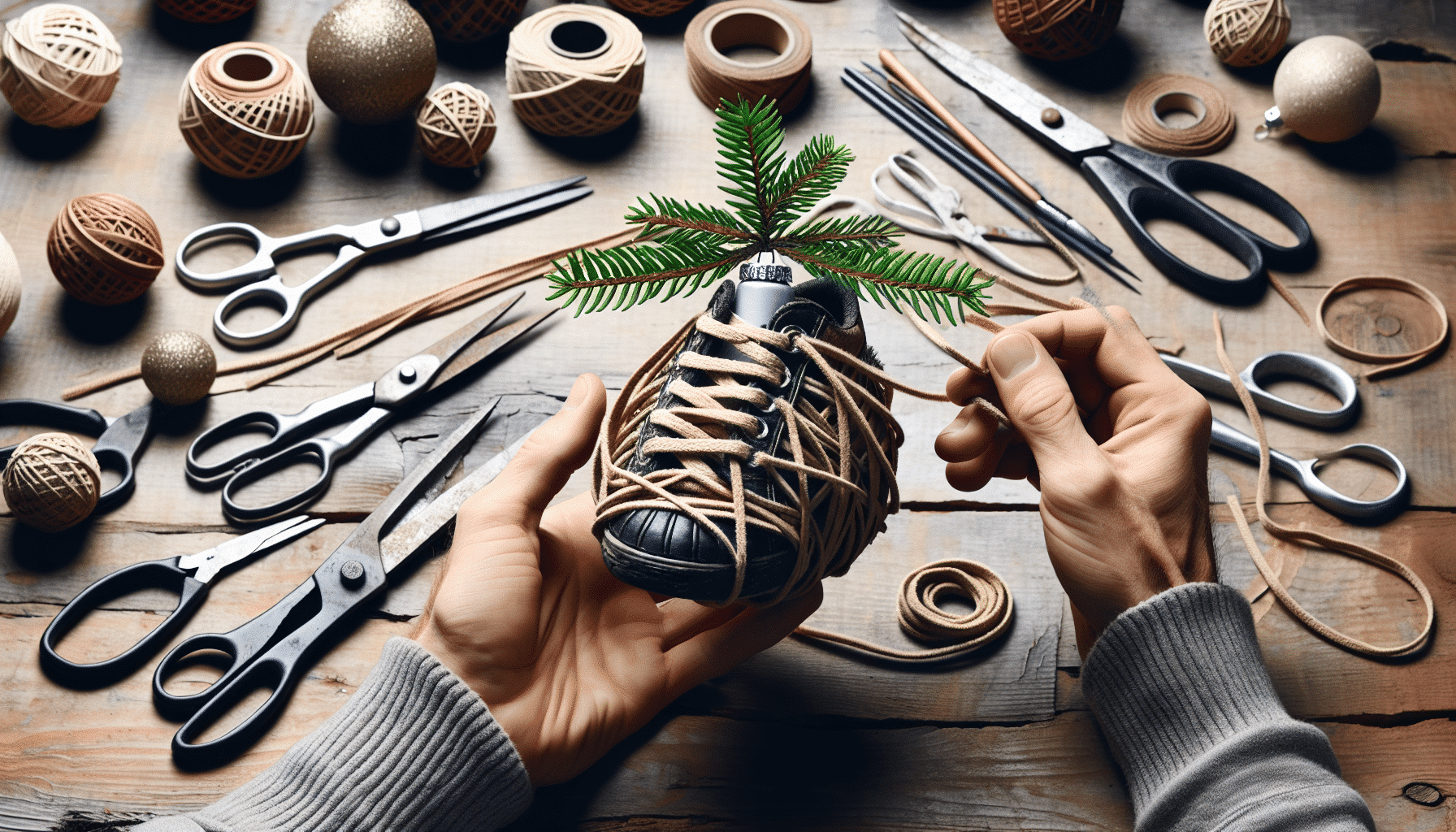Transforma Cordones Viejos en Elegantes Adornos Navideños Estilo Zara Home