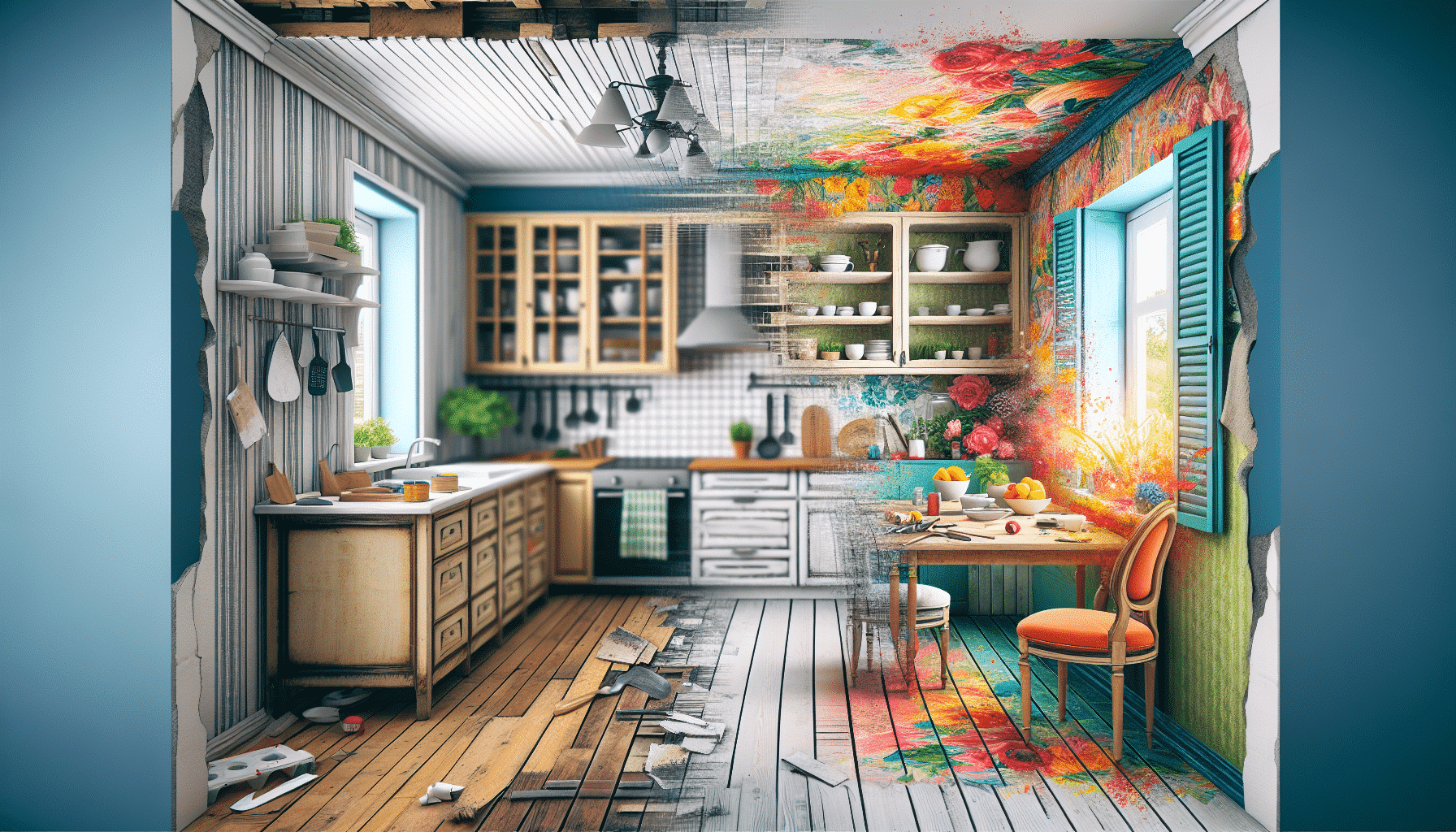 Cocina Viejuna se Transforma en un Espacio Colorido: Renovación Creativa sin Obras