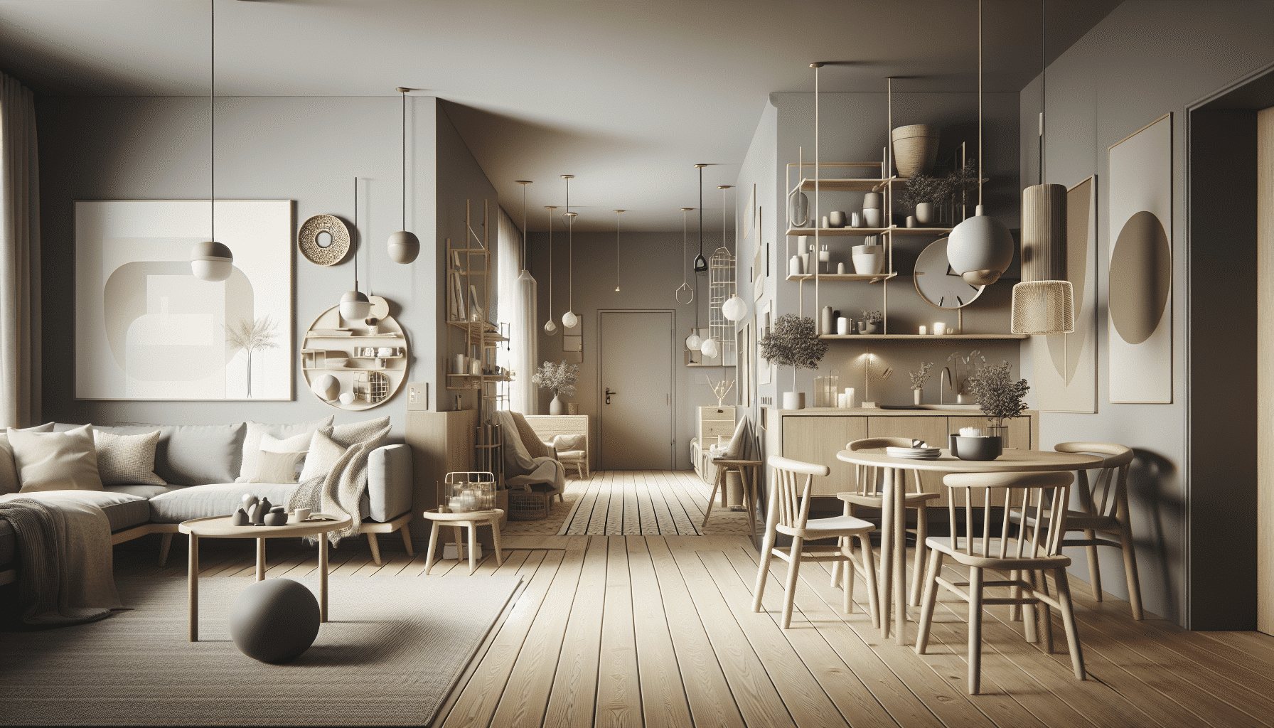 Estilo y Sofisticación: Un Apartamento Sueco en el Tonalidad de Moda, Greige