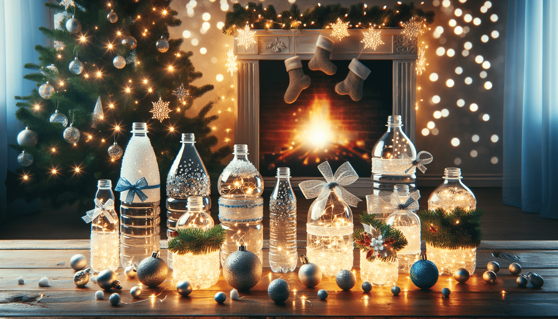 Decora esta Navidad con Innovadoras Ideas Usando Garrafas de Agua