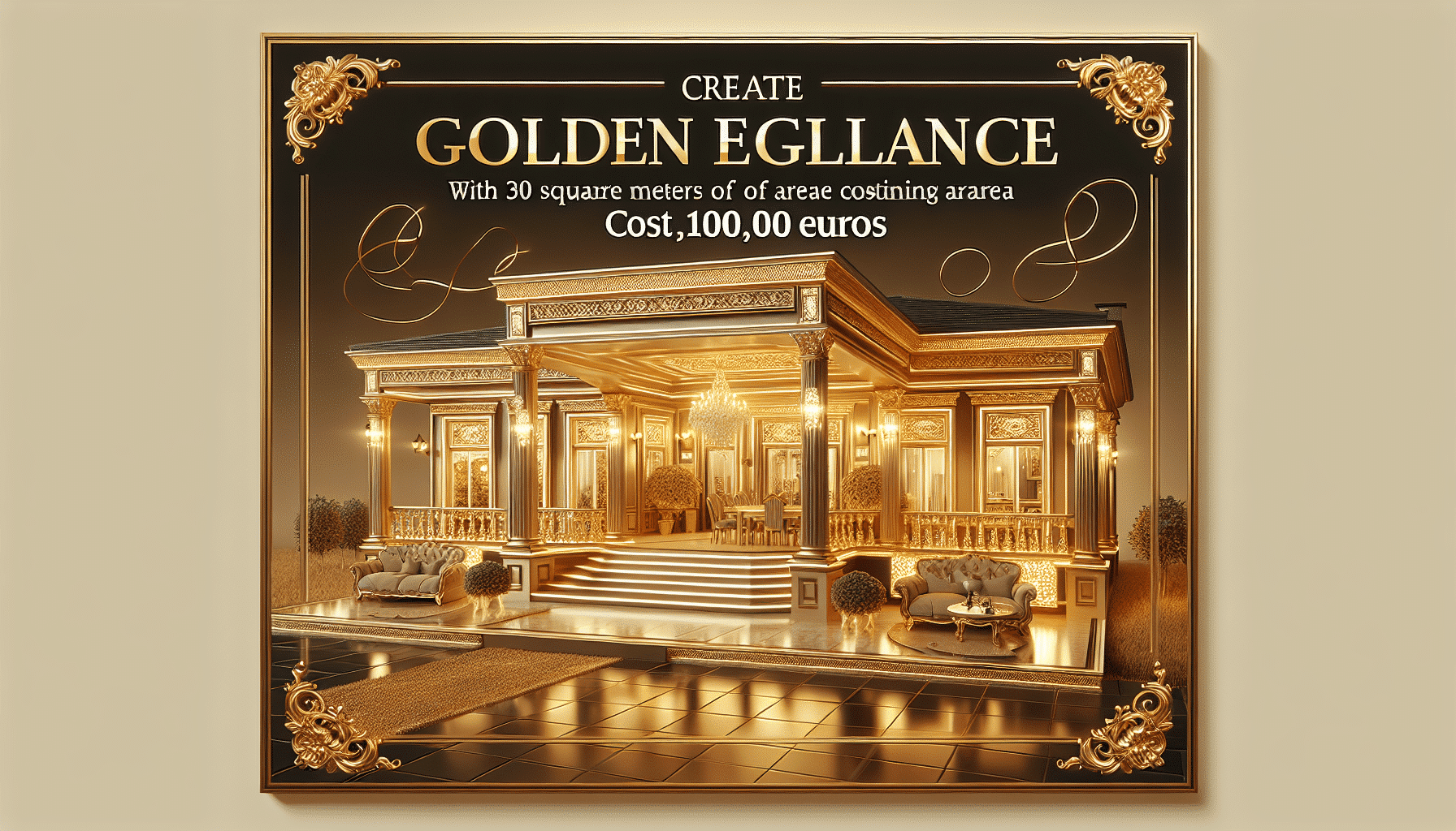 Lujo Compacto: Elegancia Dorada en 30 m² de Casa Prefabricada por 200,000 Euros