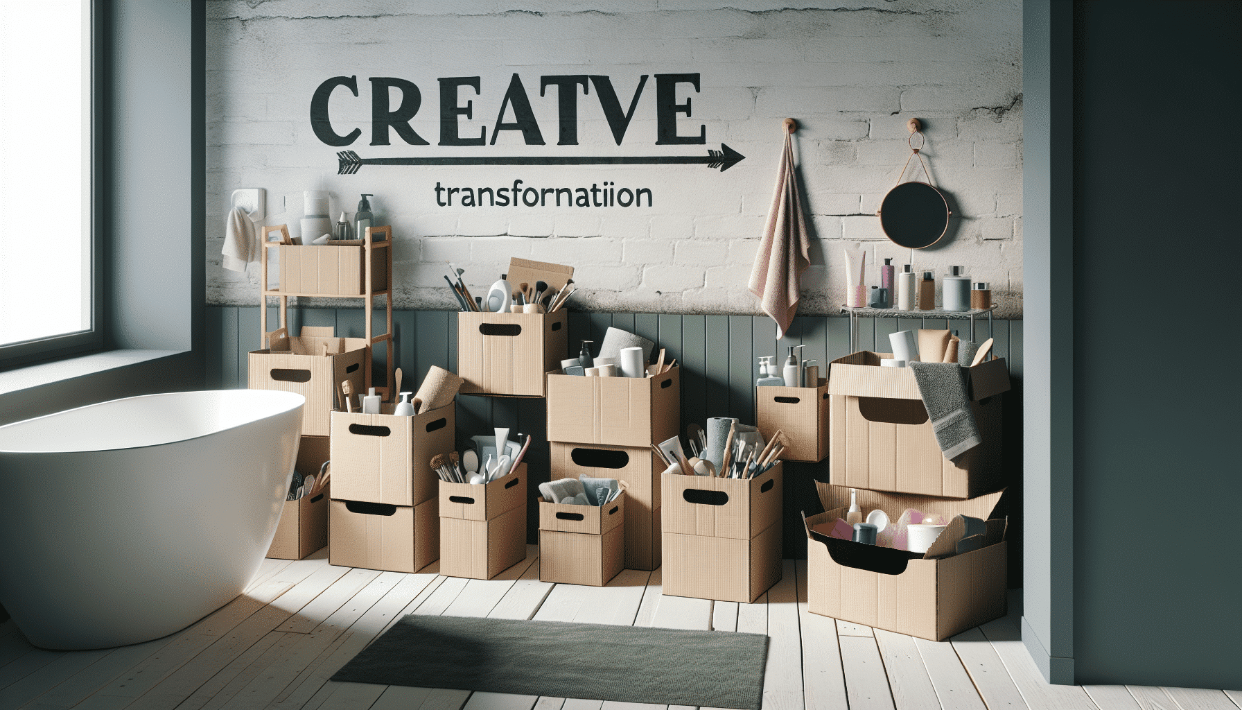 Organización Innovadora: Cestas Duraderas de Cartón Reciclado para un Baño Impecable