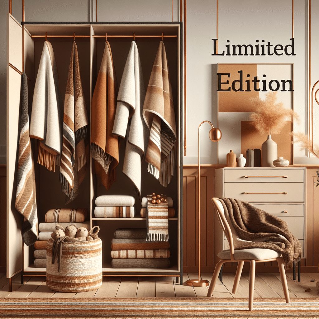 Edición Limitada: Innovador Almacenamiento para Mantas en tu Salón