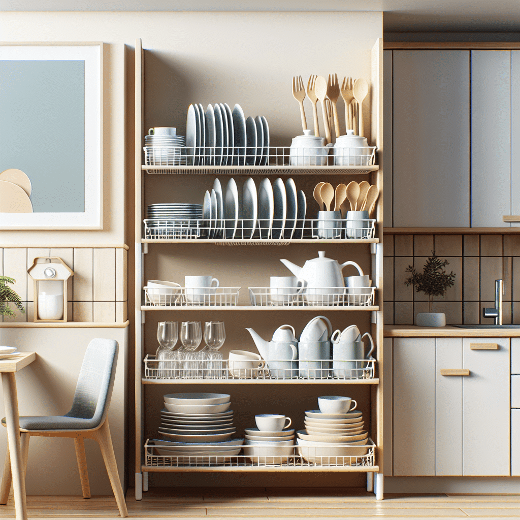 Escurreplatos de Tres Niveles de Conforama: Optimiza el Espacio en Cocinas Pequeñas