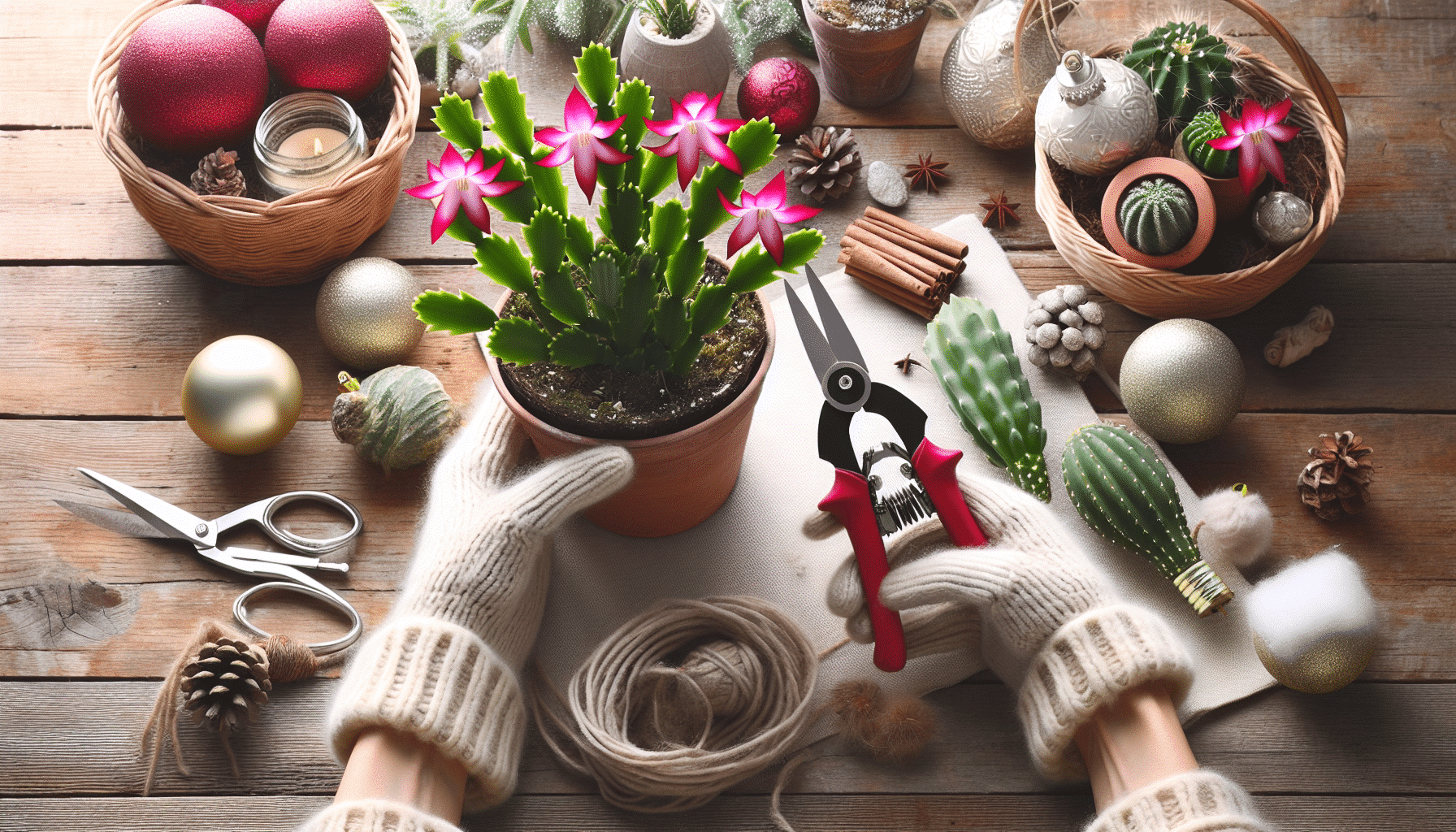 Guía para Podar y Mantener Tu Cactus de Navidad Resplandeciente Todo el Año