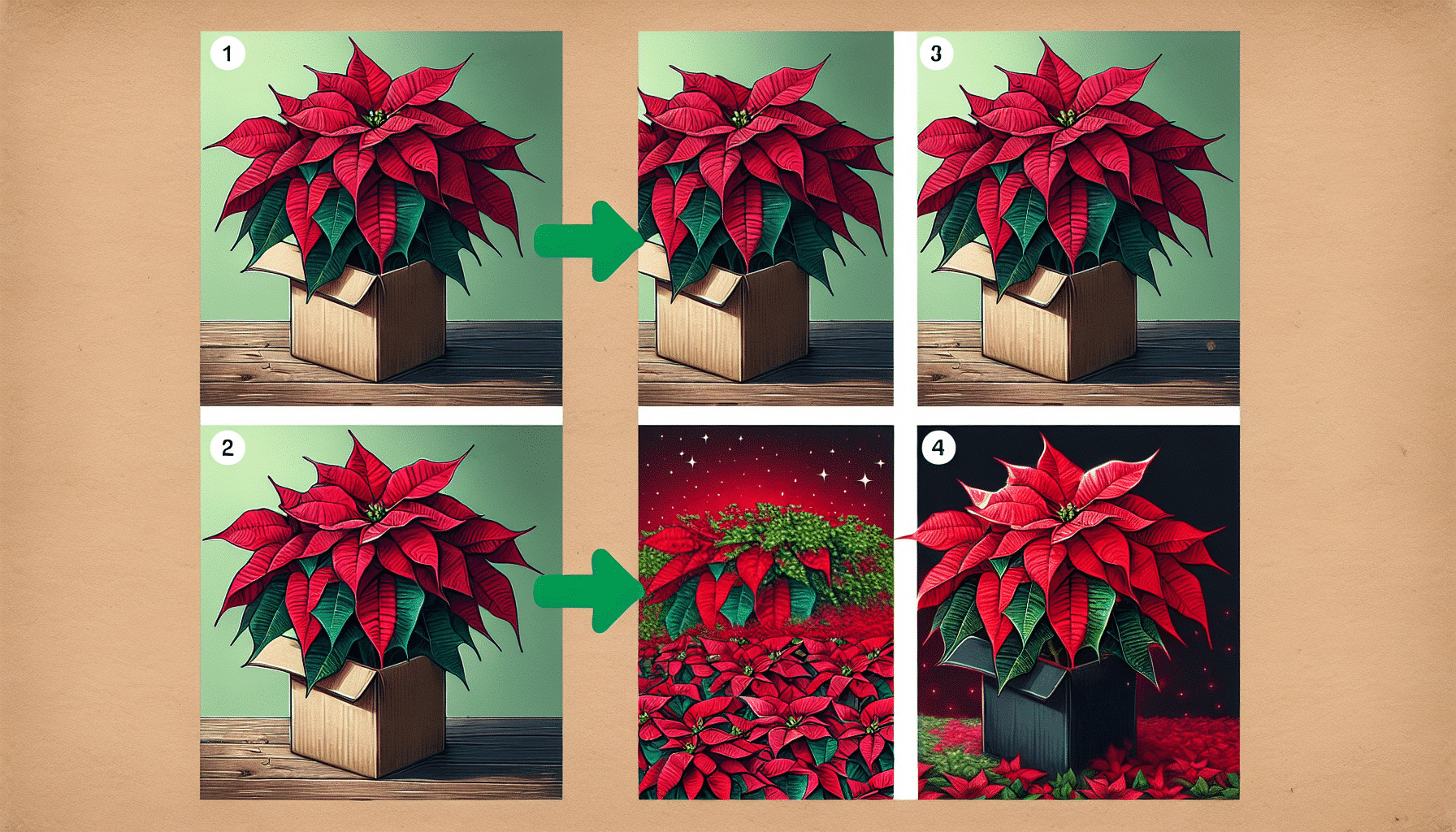 Revive el Brillo Rojo de tu Flor de Pascua con el Sencillo Truco de la Caja