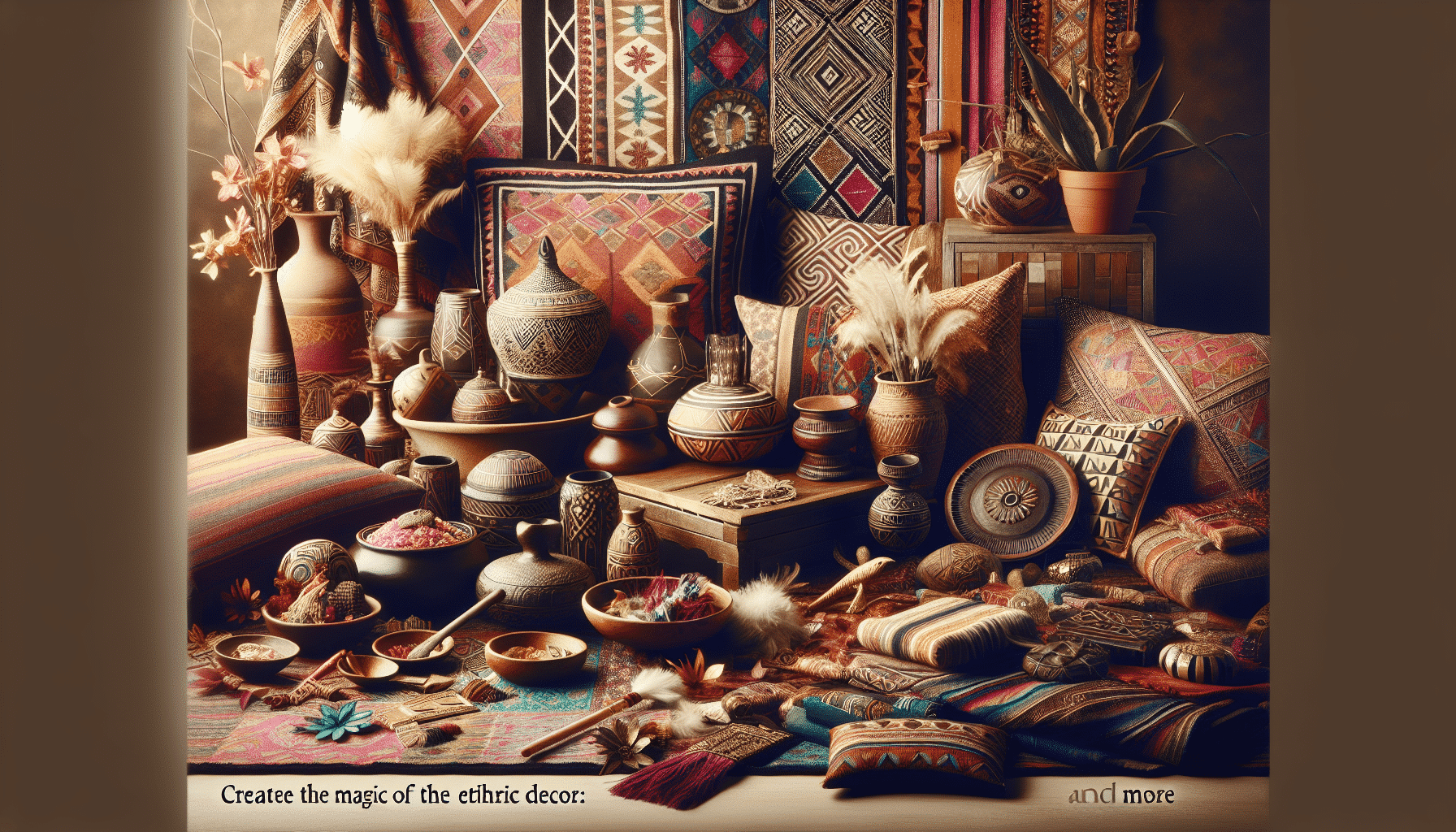 Explora la Encantadora Decoración Étnica: Textiles Vibrantes, Colores y Mucho Más