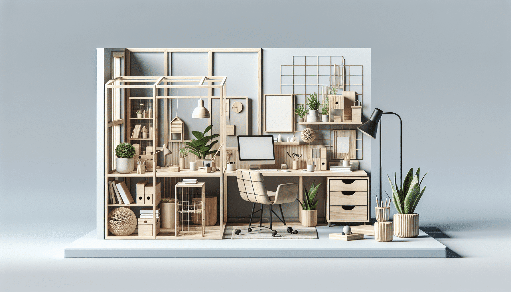 Oficina en Casa: Diseño Nórdico que Fusiona Minimalismo y Funcionalidad