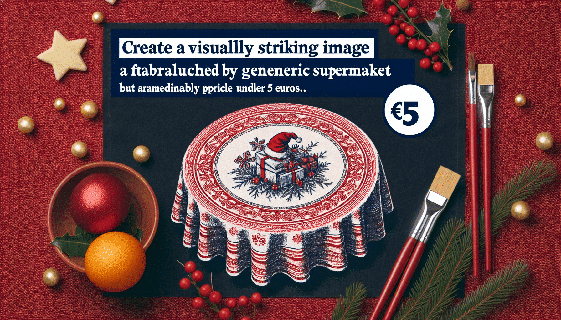 Mercadona Sorprende con Mantel Navideño Efecto Tela a un Precio Increíble: ¡Menos de 5 Euros!