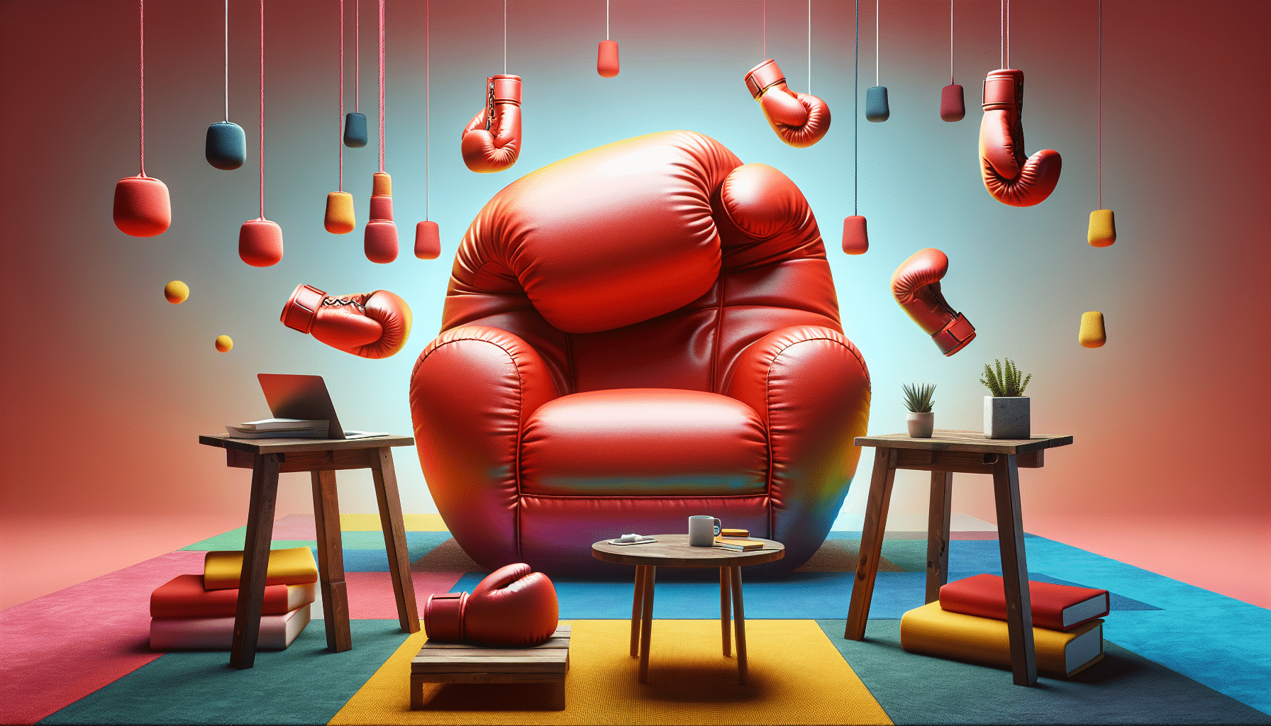 Relájate con Estilo: Sillones Puff Inspirados en Guantes de Boxeo para tu Hogar