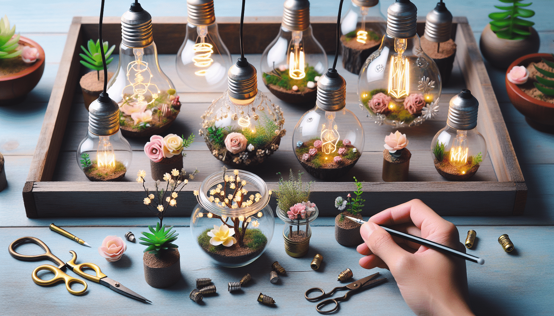 Bombillas Convertidas: Innovadoras Creaciones Decorativas para tu Hogar