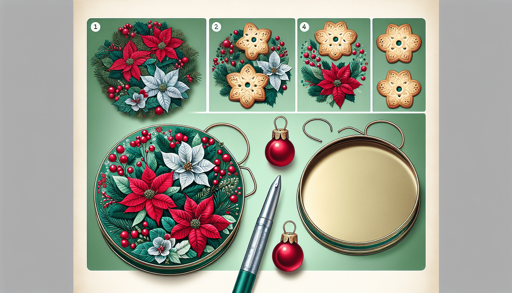 Convierte Tu Lata de Galletas en un Deslumbrante Centro de Mesa Navideño Floral