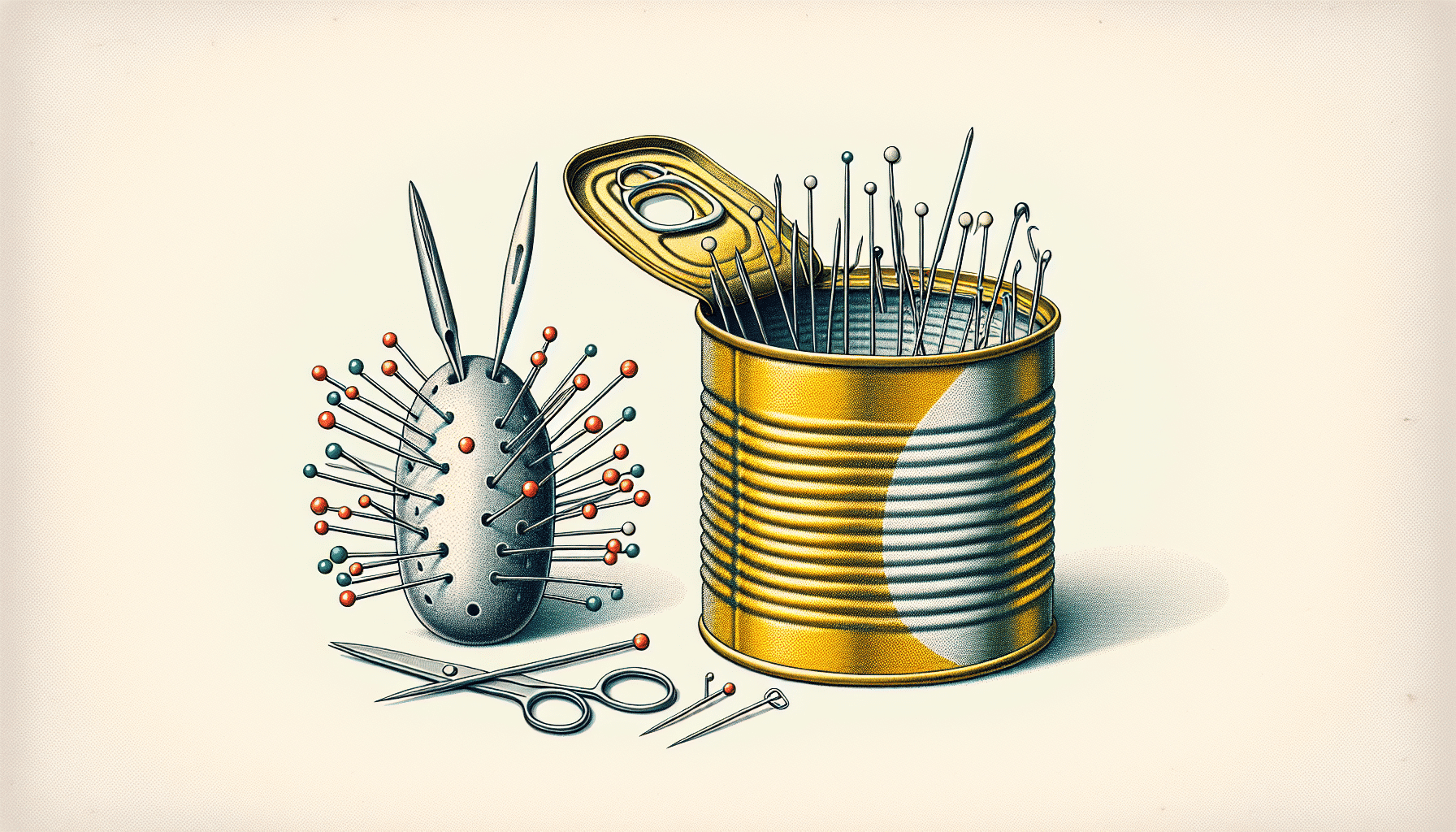 Convierte una Lata de Sardinas en un Práctico Acerico: ¡Despídete del Desorden de Agujas y Alfileres!