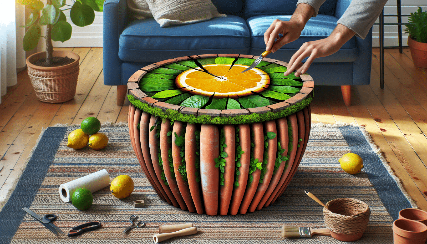 De Macetas a Mueble Moderno: Convierte tus Macetas Viejas en una Mesa de Centro al Estilo Ikea