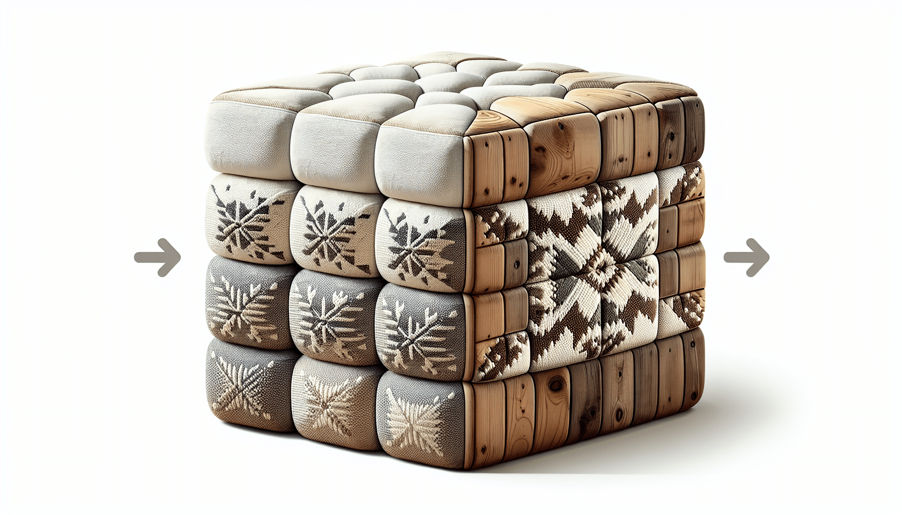 De Cubo Desgastado a Puf Elegante: Una Metamorfosis de Estilo Nórdico