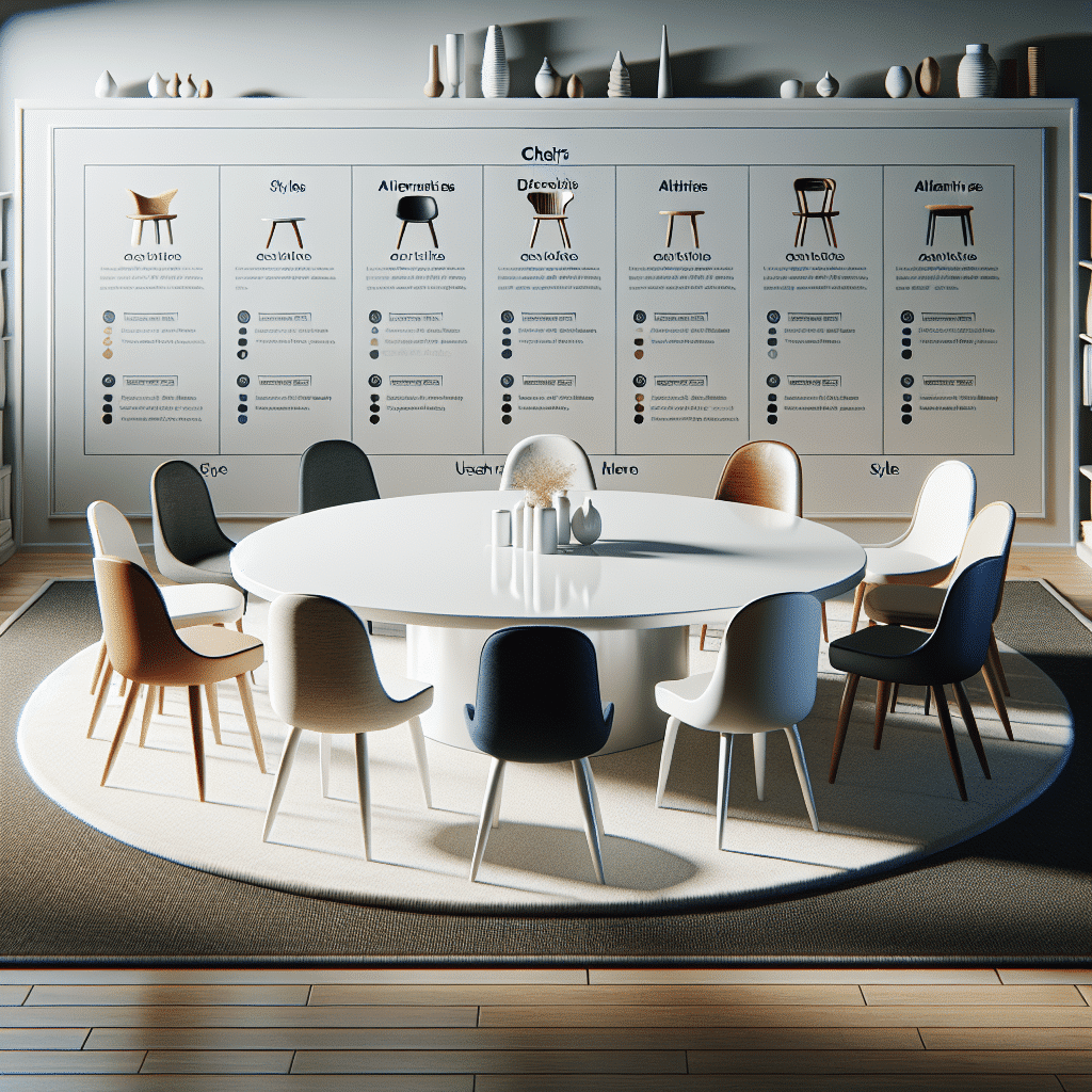 Cómo Escoger las Sillas Perfectas para tu Mesa de Comedor Blanca: Estilos y Alternativas