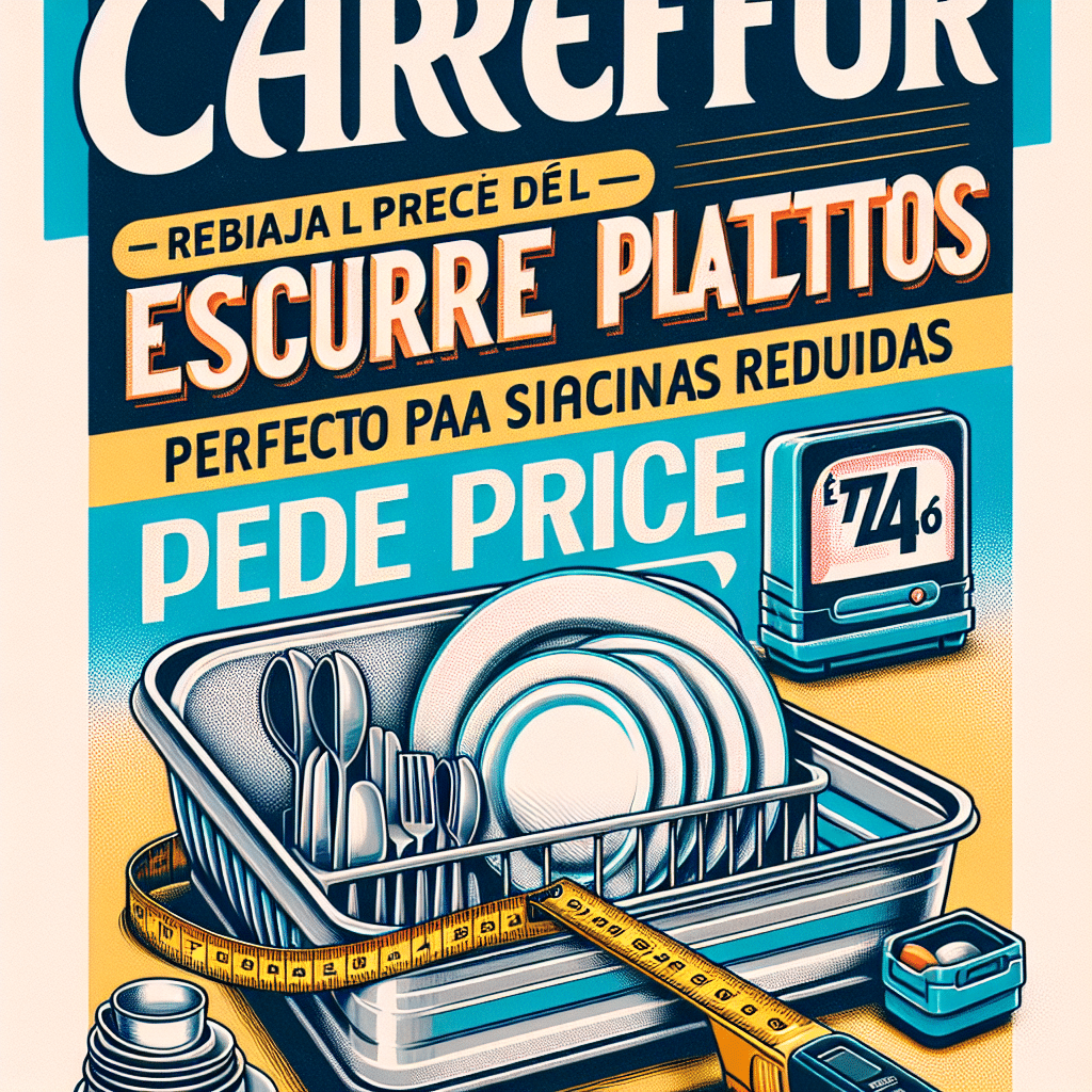 Carrefour Rebaja el Precio del Escurreplatos Compacto Perfecto para Cocinas Reducidas