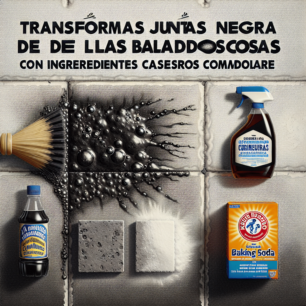 Transforma las Juntas Negras de las Baldosas con Ingredientes Caseros Comunes