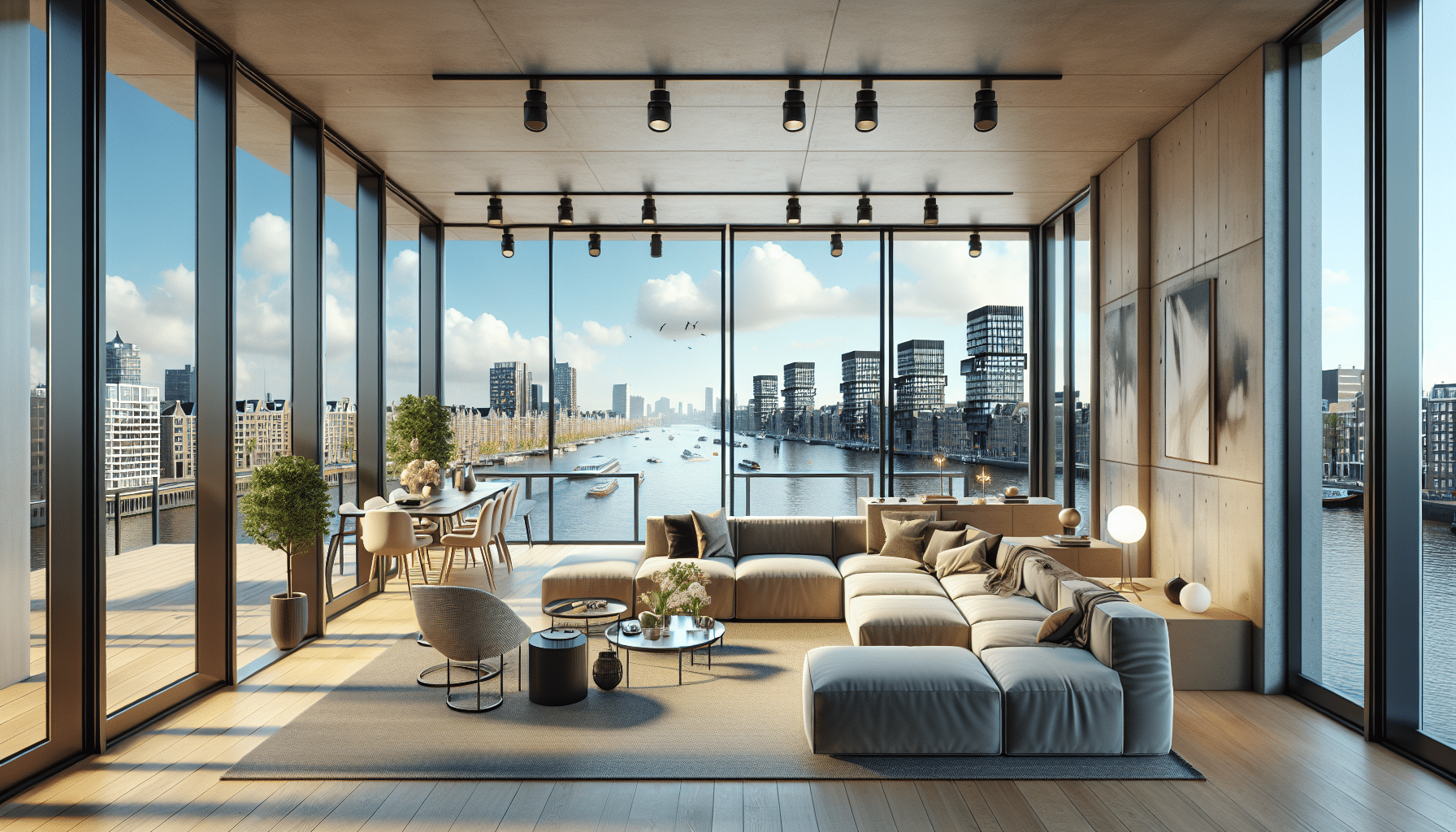 Apartamento Contemporáneo con Vista al río Amstel en el Corazón de Ámsterdam
