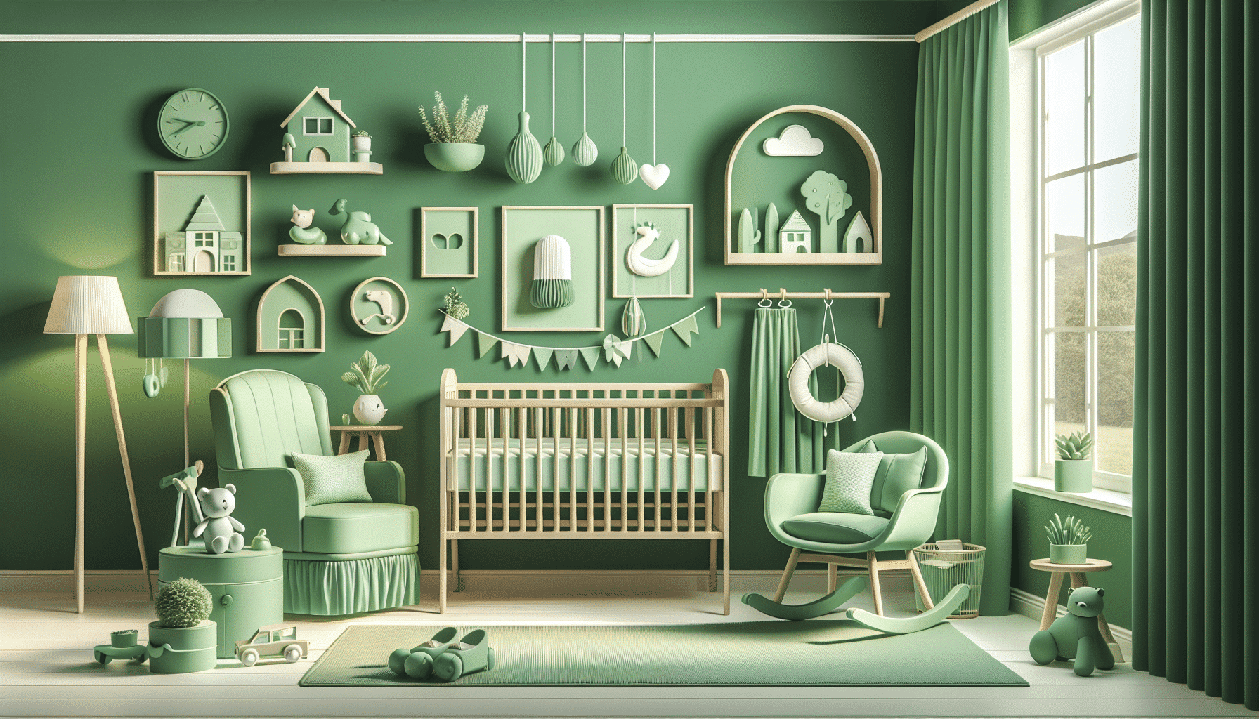 Inspiración Natural: Ideas Innovadoras para una Habitación de Bebé en Tonos Verdes