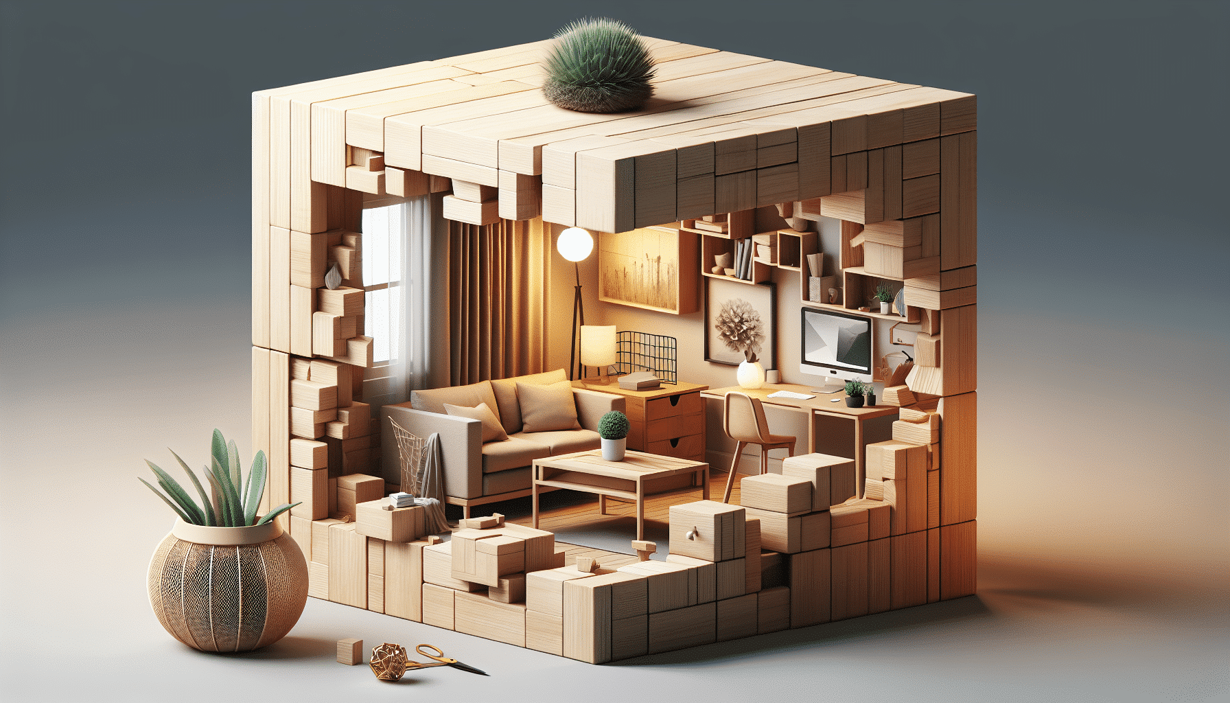 Cubo Roto: De Desperdicio a Elegante Centro Decorativo en mi Salón Compacto