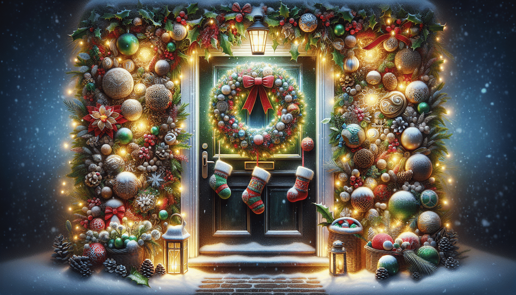 Inspírate: Decoraciones Innovadoras para Puertas Navideñas