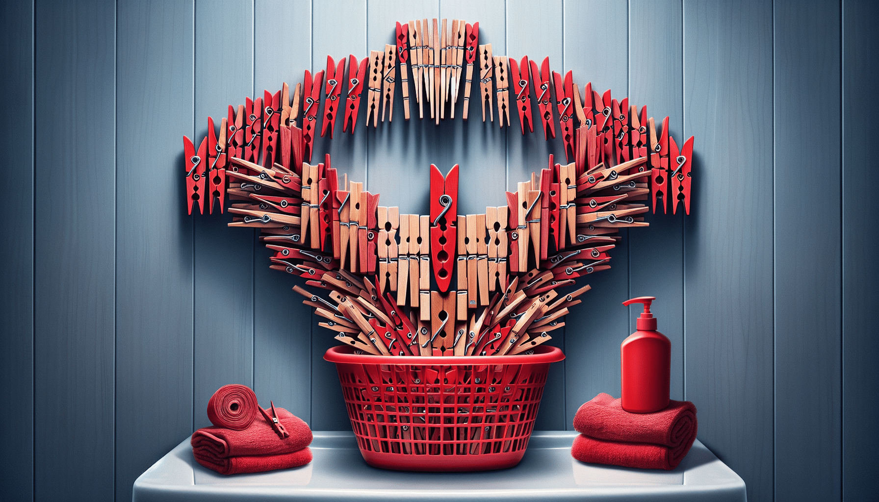 Convierte tus Pinzas Rojas en Sofisticados Organizadores de Baño