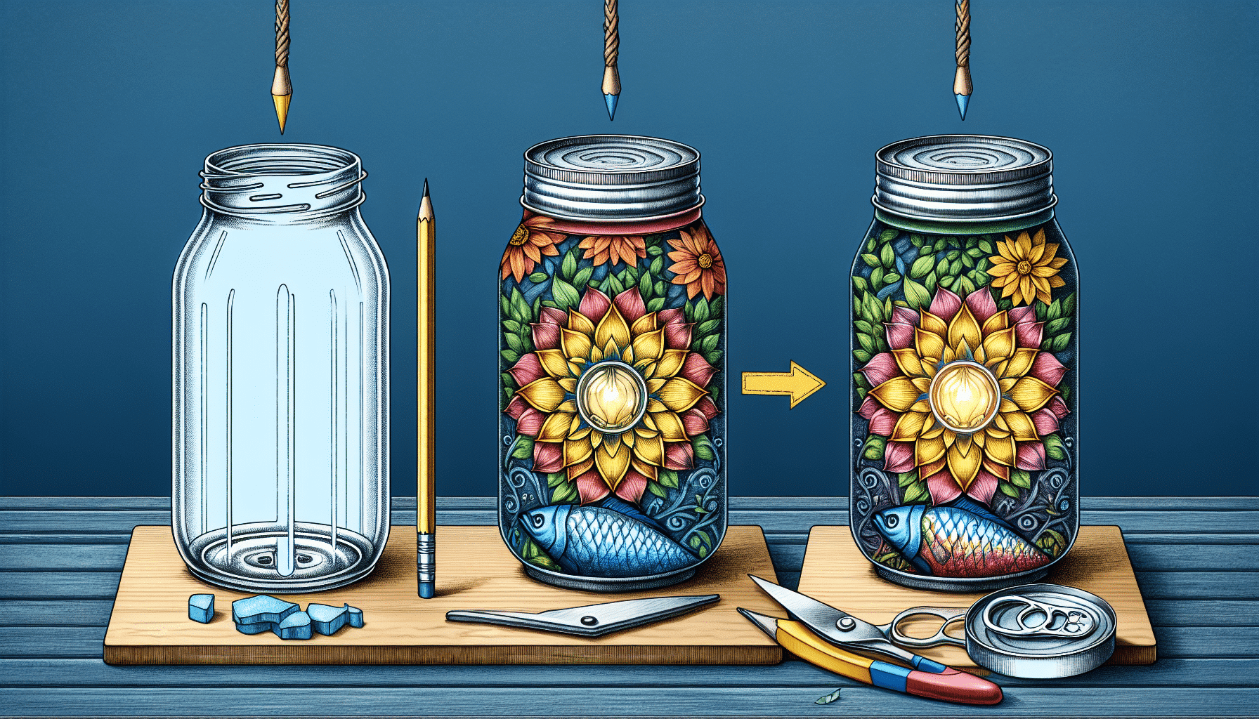 Convierte un Frasco y una Lata de Atún en un Encantador Farol Artesanal