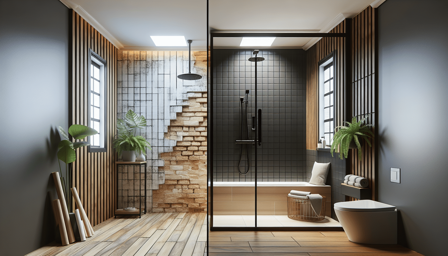 Renueva tu Baño: Modernidad y Estilo con Mampara de Perfiles Negros de Leroy Merlin