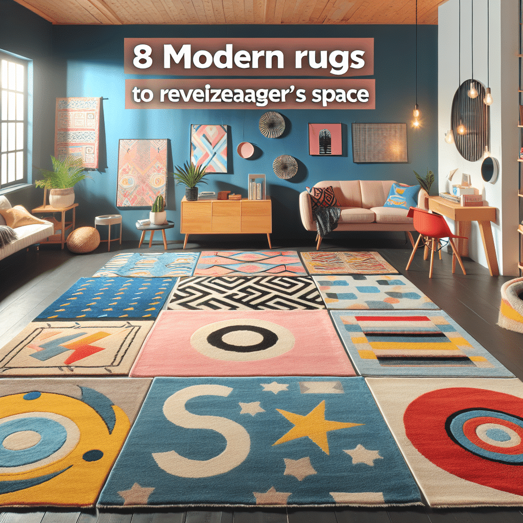 8 Alfombras Modernas para Revitalizar el Espacio de un Adolescente