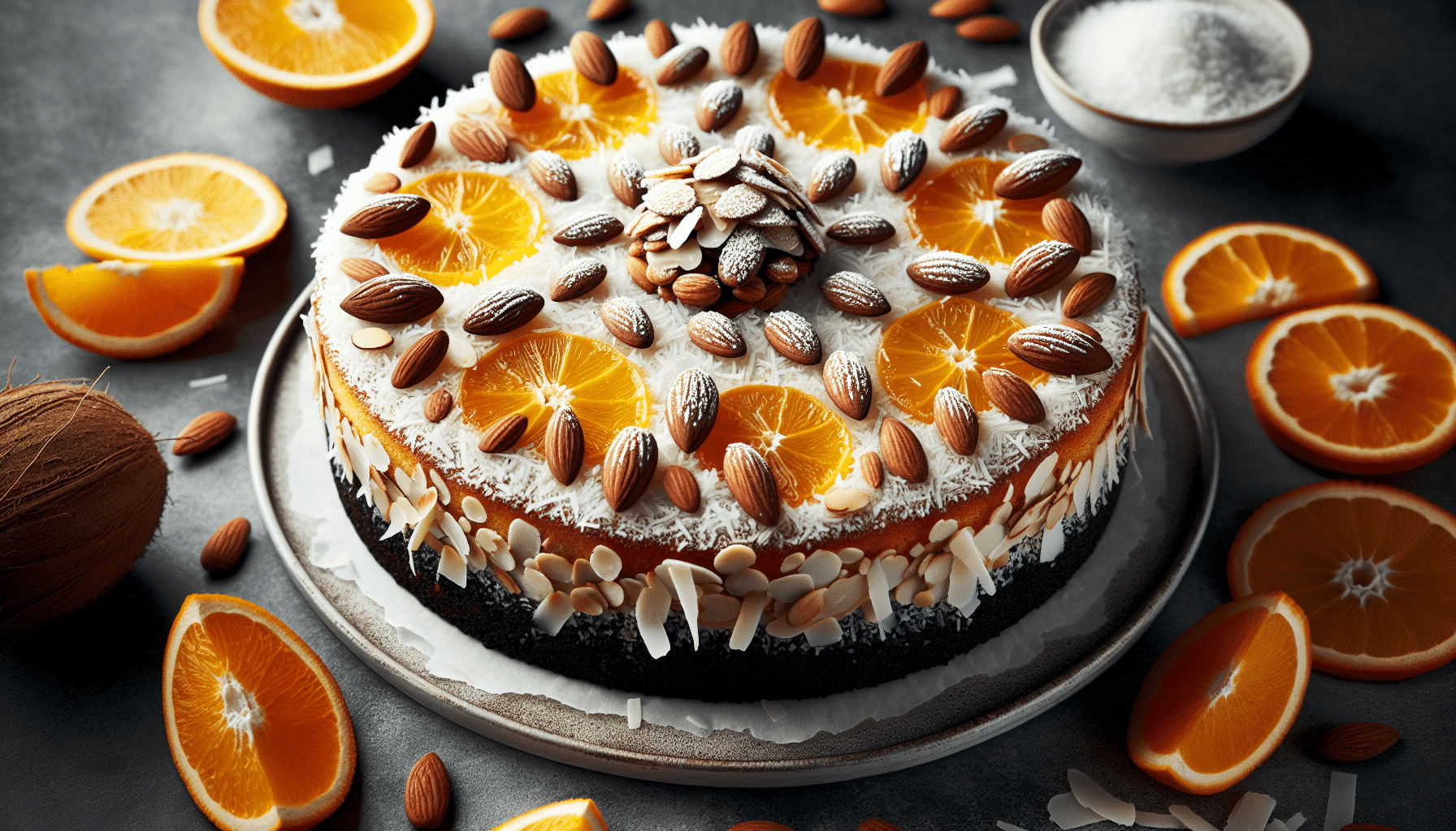 Delicia Sin Gluten: Bizcocho Aromático de Coco, Almendra y Naranja