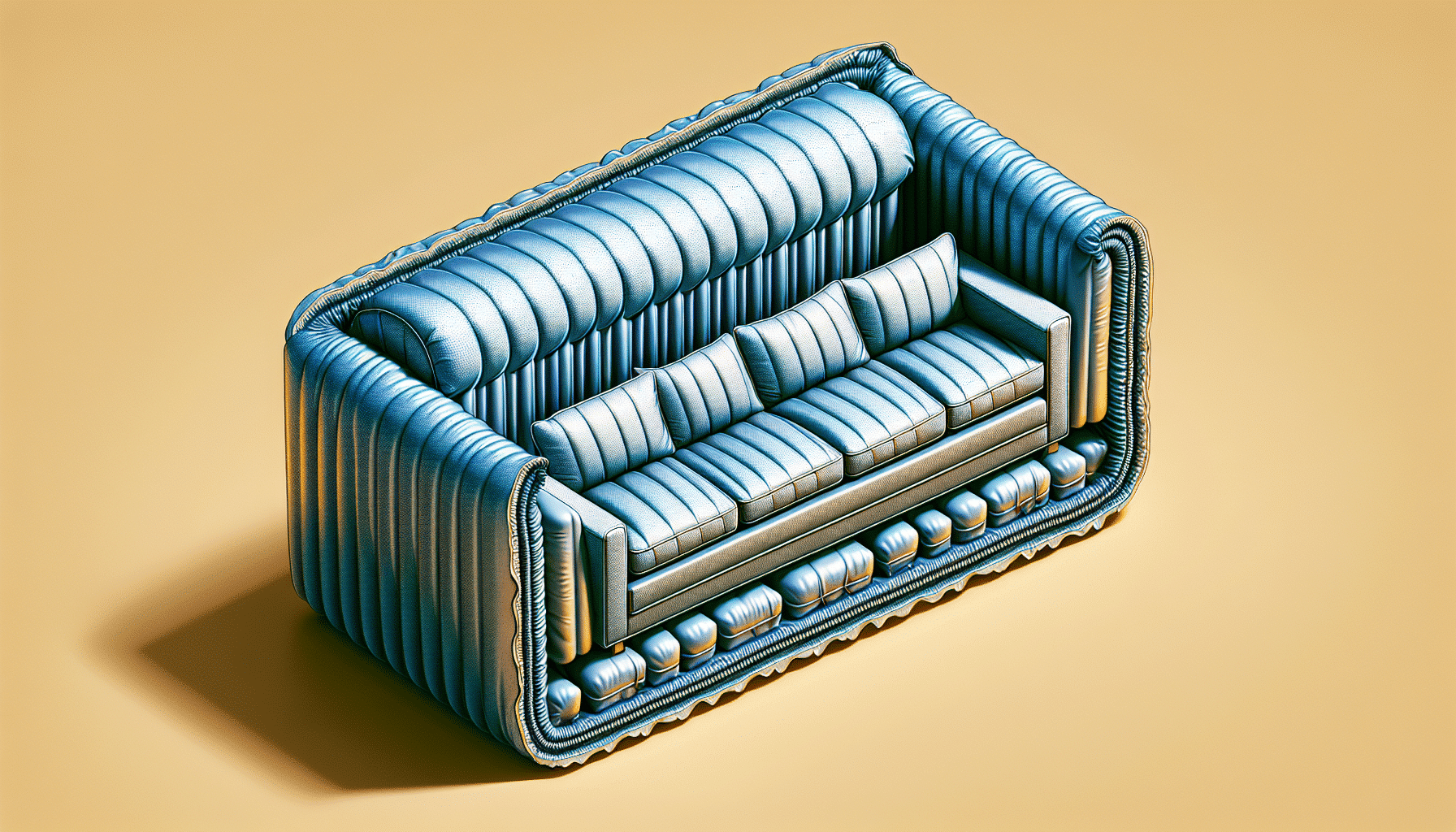 Transformación Mágica: De Paquete Compacto a Sofá Espacioso con Empaquetado al Vacío