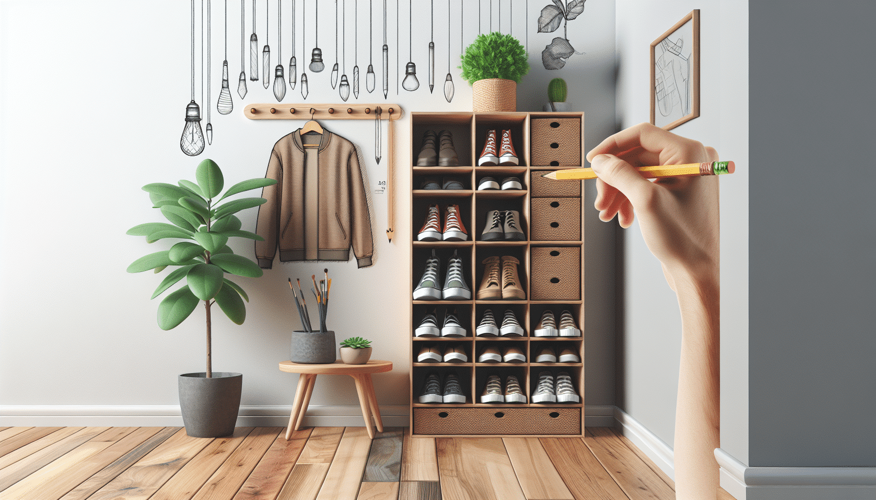 Optimiza Tu Espacio: Solución Inteligente para Guardar Zapatos en Pasillos Estrechos