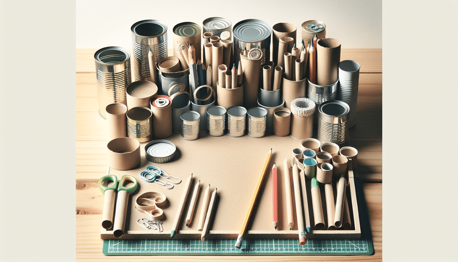 Organizador de Escritorio DIY: Dale Vida a tu Espacio con Latas y Tubos de Cartón