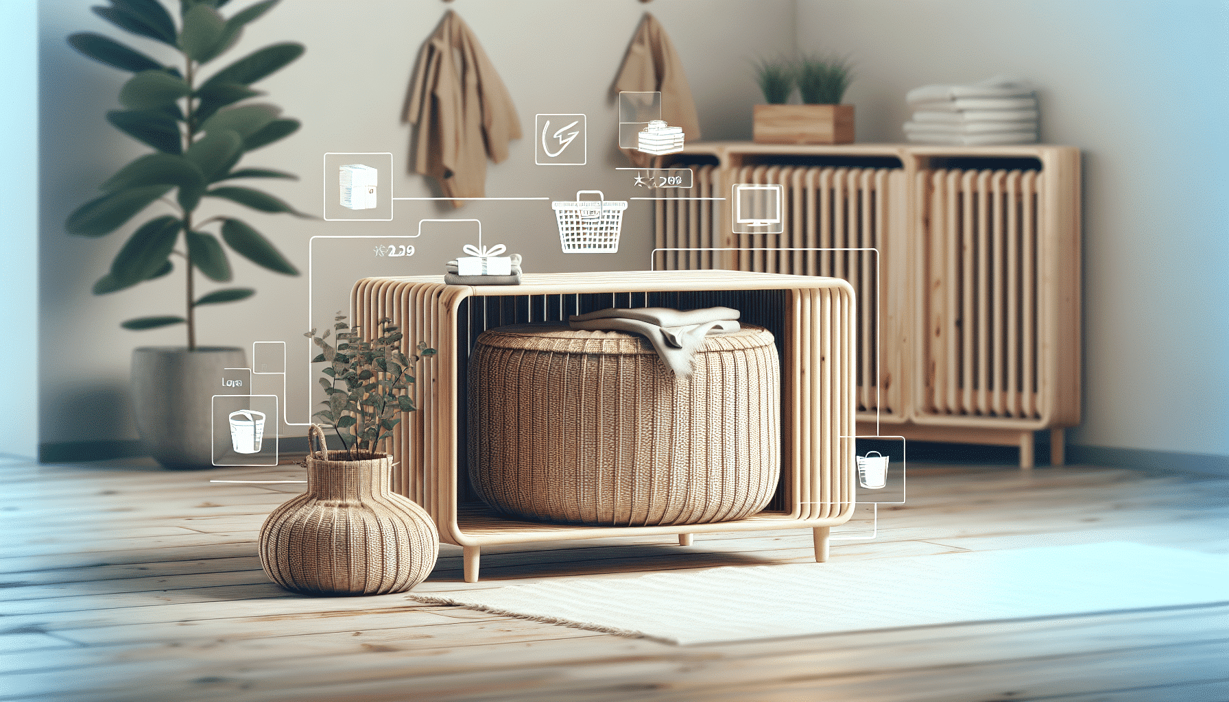 Puf con Almacenaje de Ikea: Elegancia Natural y Práctica para tu Espacio