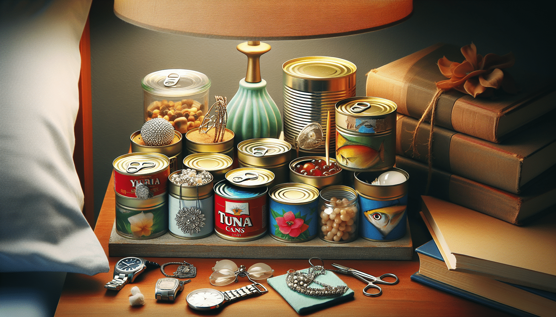 Transforma tu Mesita de Noche: Ideas Creativas con Latas de Atún Reutilizadas