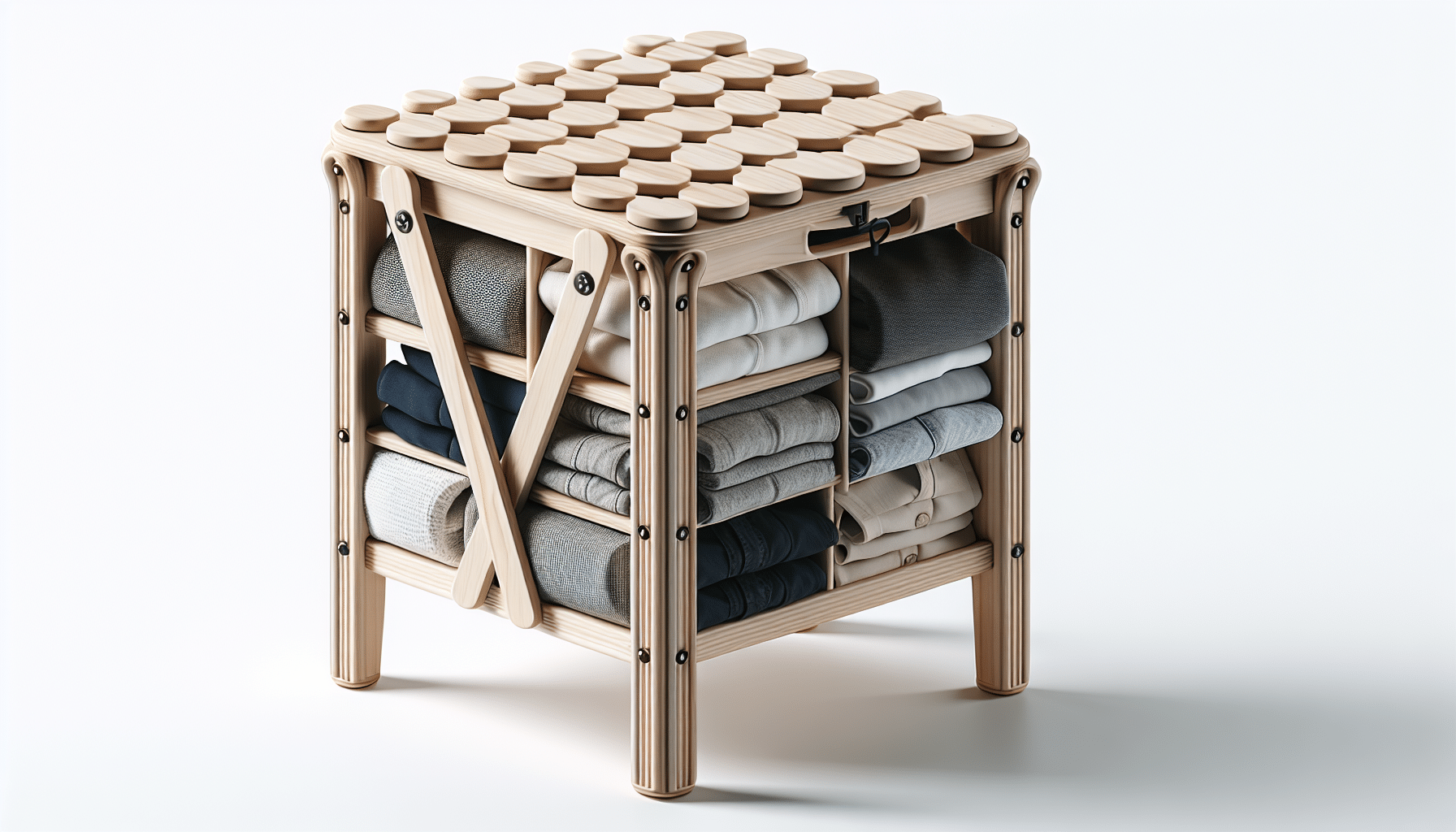 Taburete Multifuncional de Leroy Merlin: La Elegante Solución para Ordenar la Ropa Sucia en el Baño