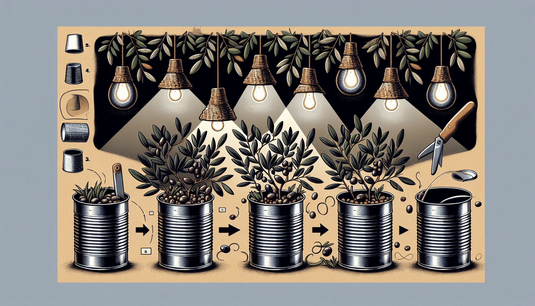 Ilumina tu Jardín con Creatividad: Convierte Botes de Aceitunas en Lámparas Únicas