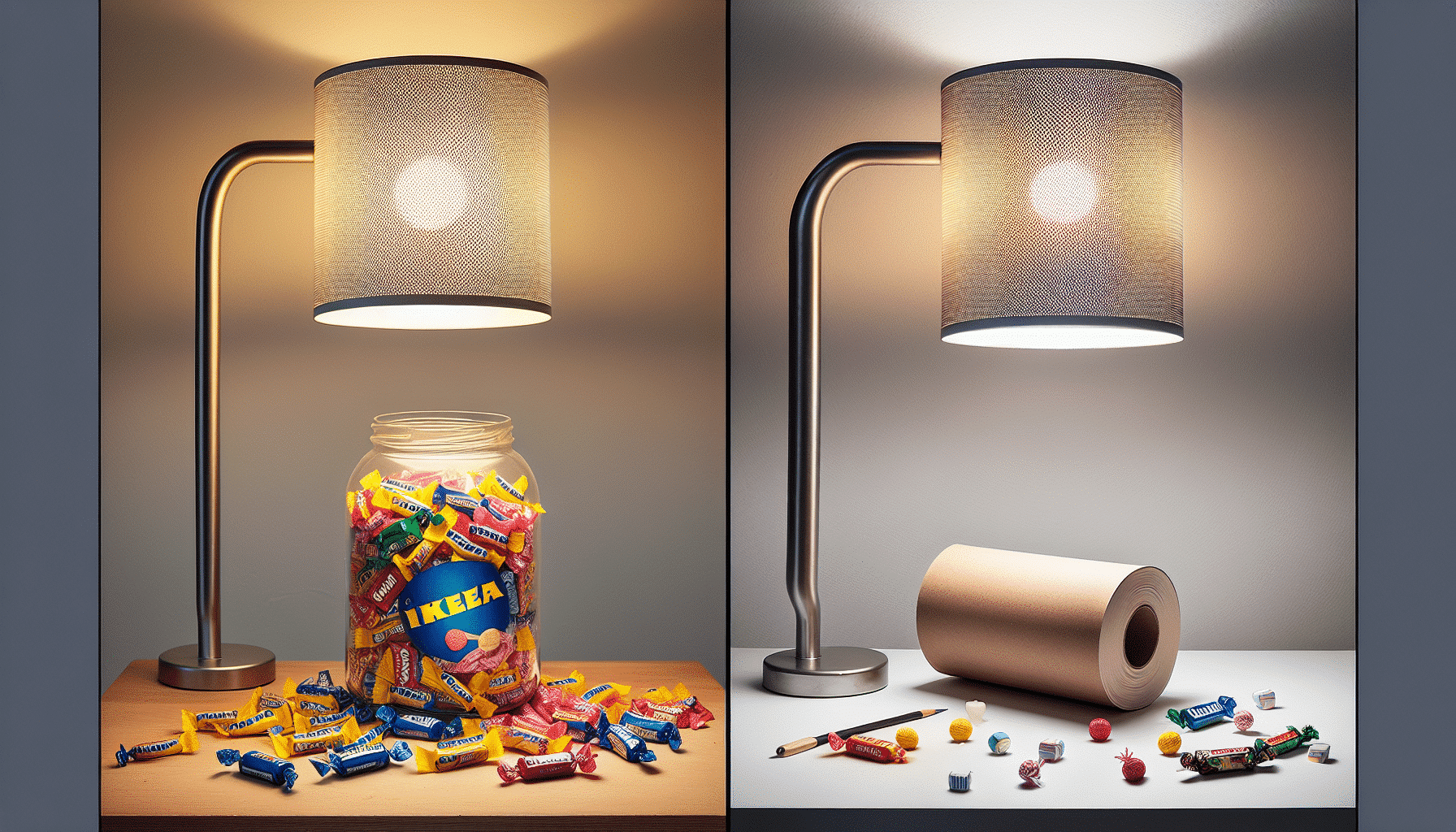 Convierte Artículos Cotidianos en Arte: Crea una Impresionante Lámpara con un Bote de Chuches y un Portarrollos de Ikea