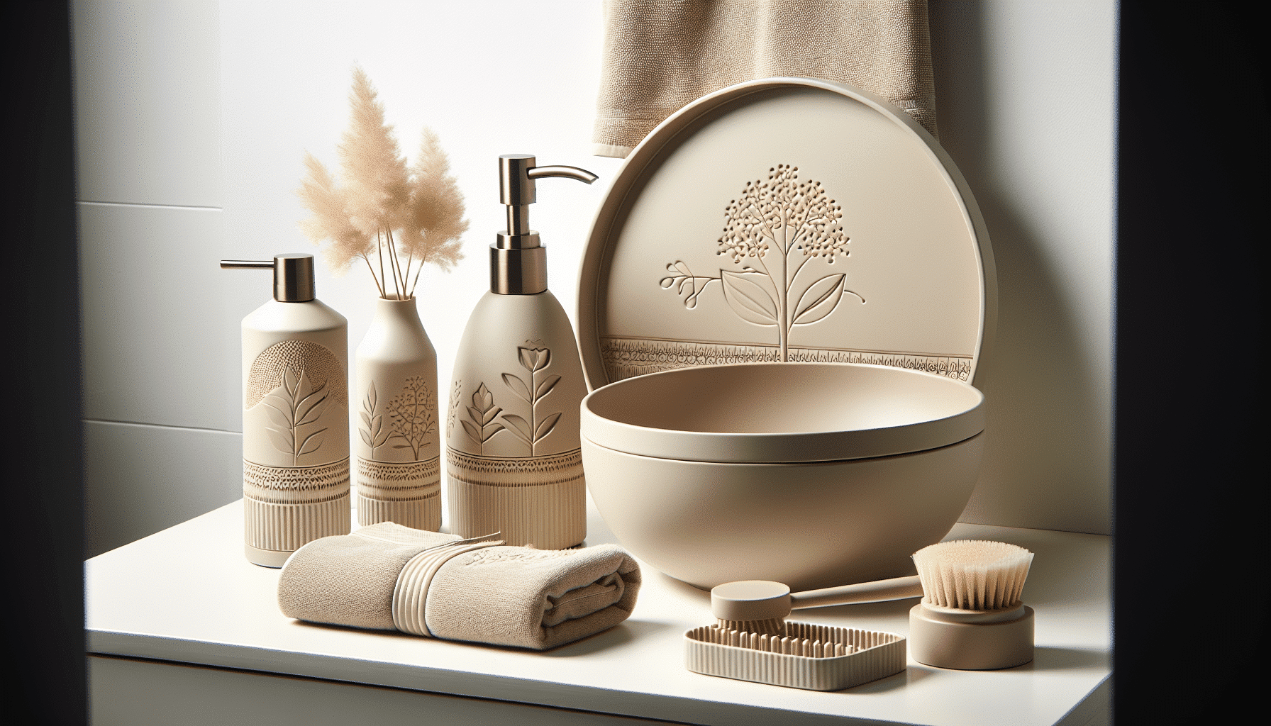 Descubre la Elegancia de los Accesorios de Baño ReNew de Brabantia en Sofisticado Beige Suave