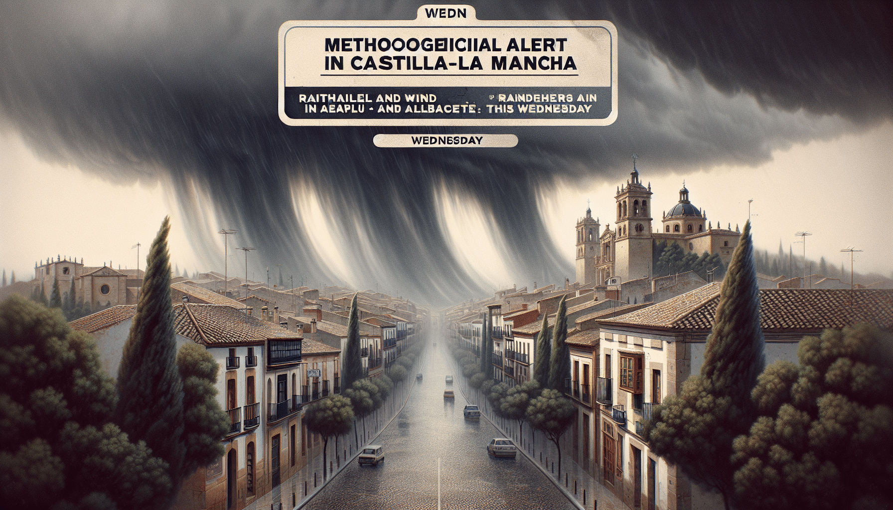 Aviso meteorológico en Castilla-La Mancha: lluvias y viento en Albacete este miércoles