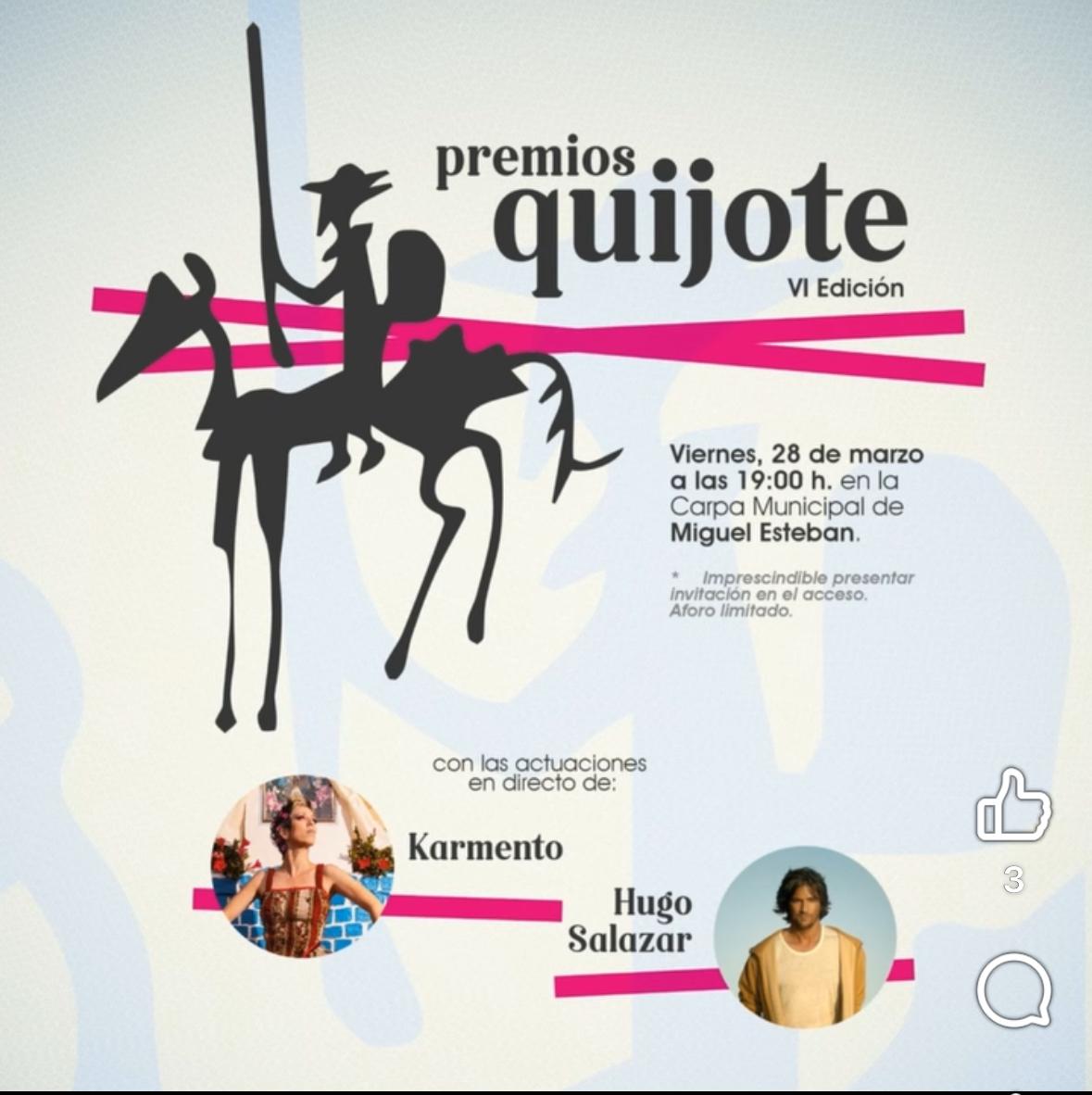Miguel Esteban acoge este viernes la VI Edición de los Premios Quijote de Quijote Digital