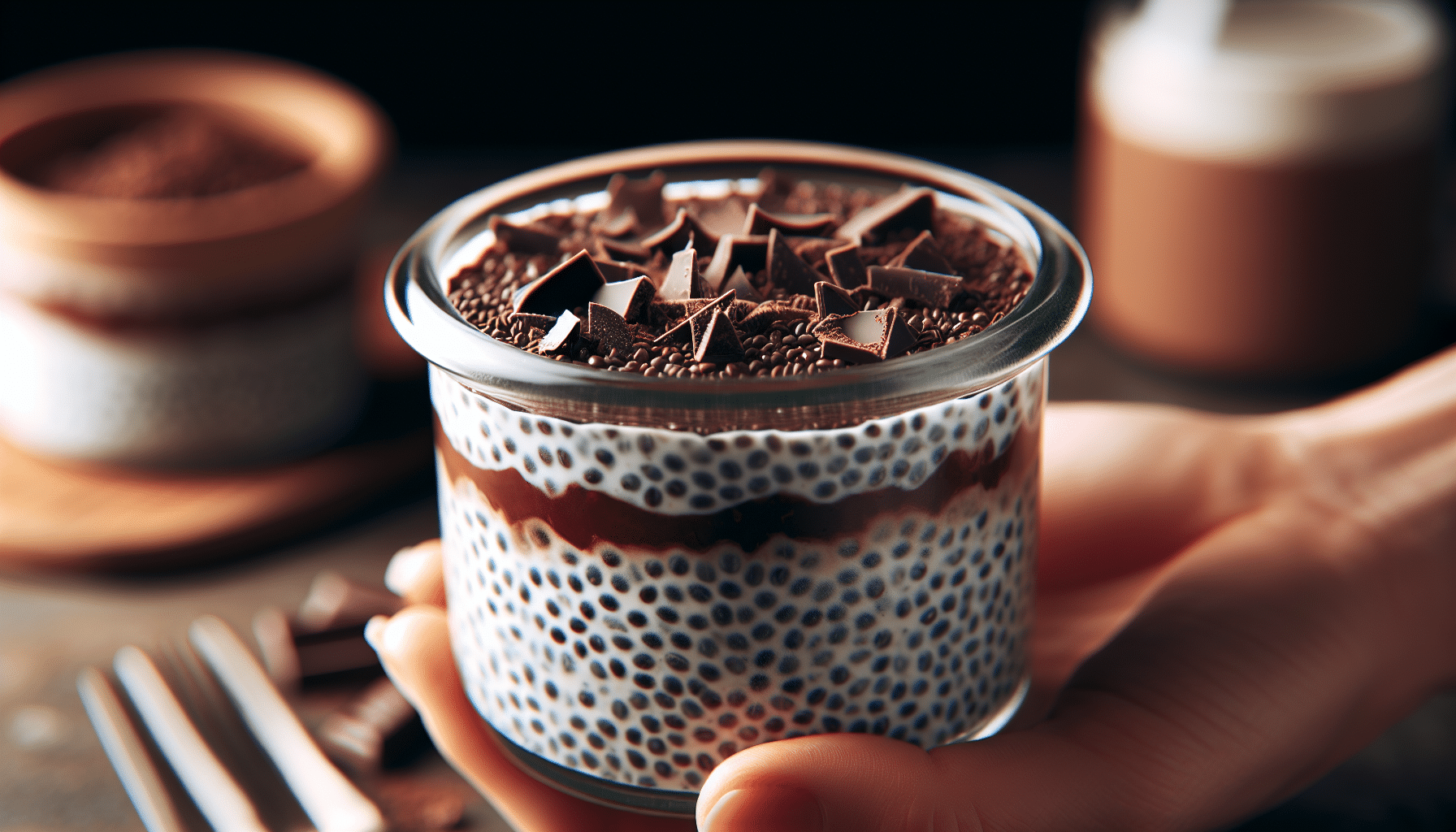 Exquisitos Vasitos de Chía con Toque de Cacao