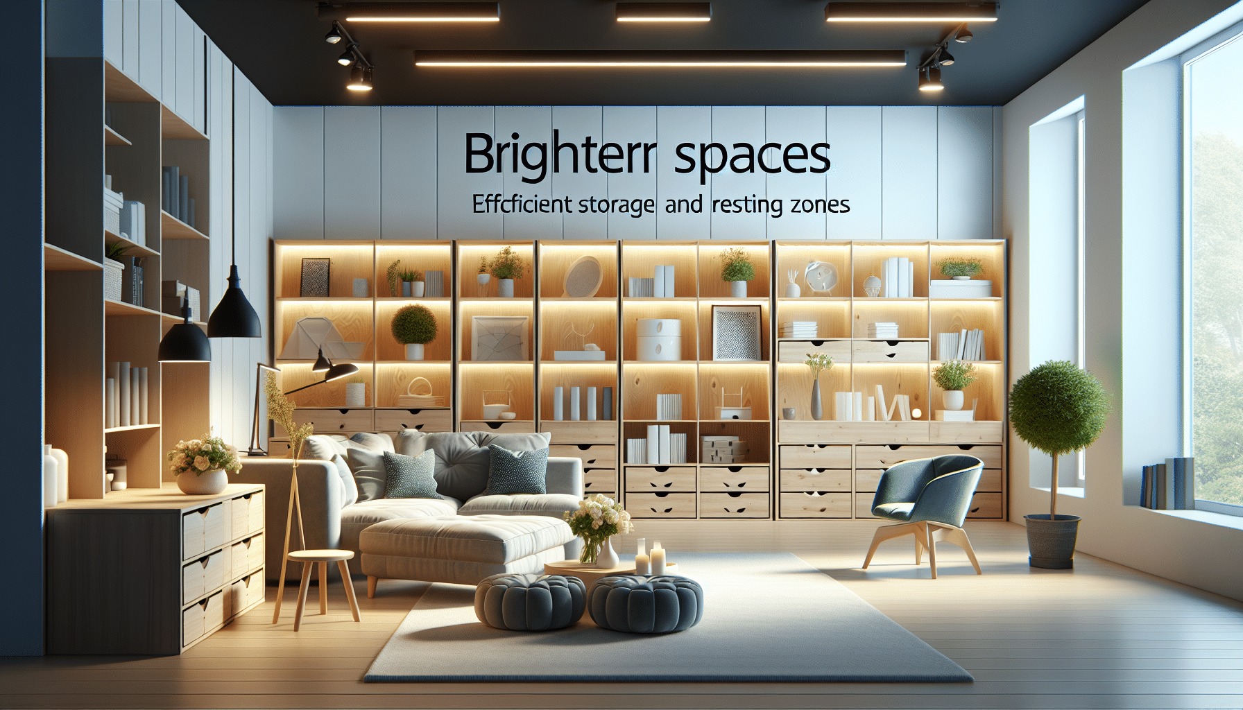 Transforma tu Hogar: Almacenamiento Eficiente y Rincón de Descanso Luminoso