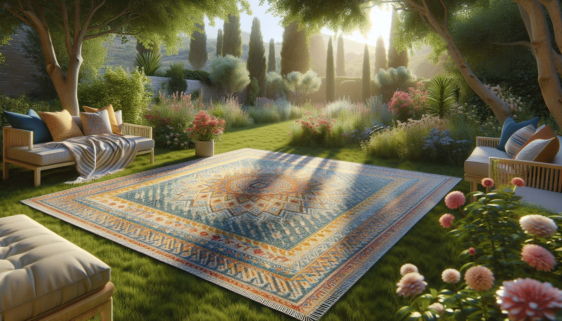 Transforma Tus Espacios Exteriores con la Nueva Alfombra Hecha a Mano de Kave Home